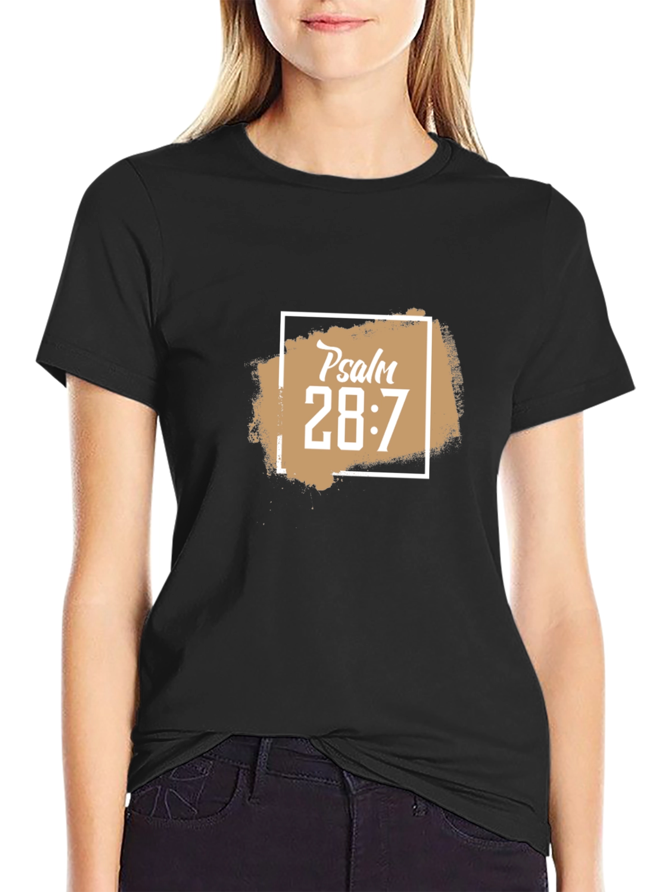 Psalm 28:7 Graphic T-Shirt
