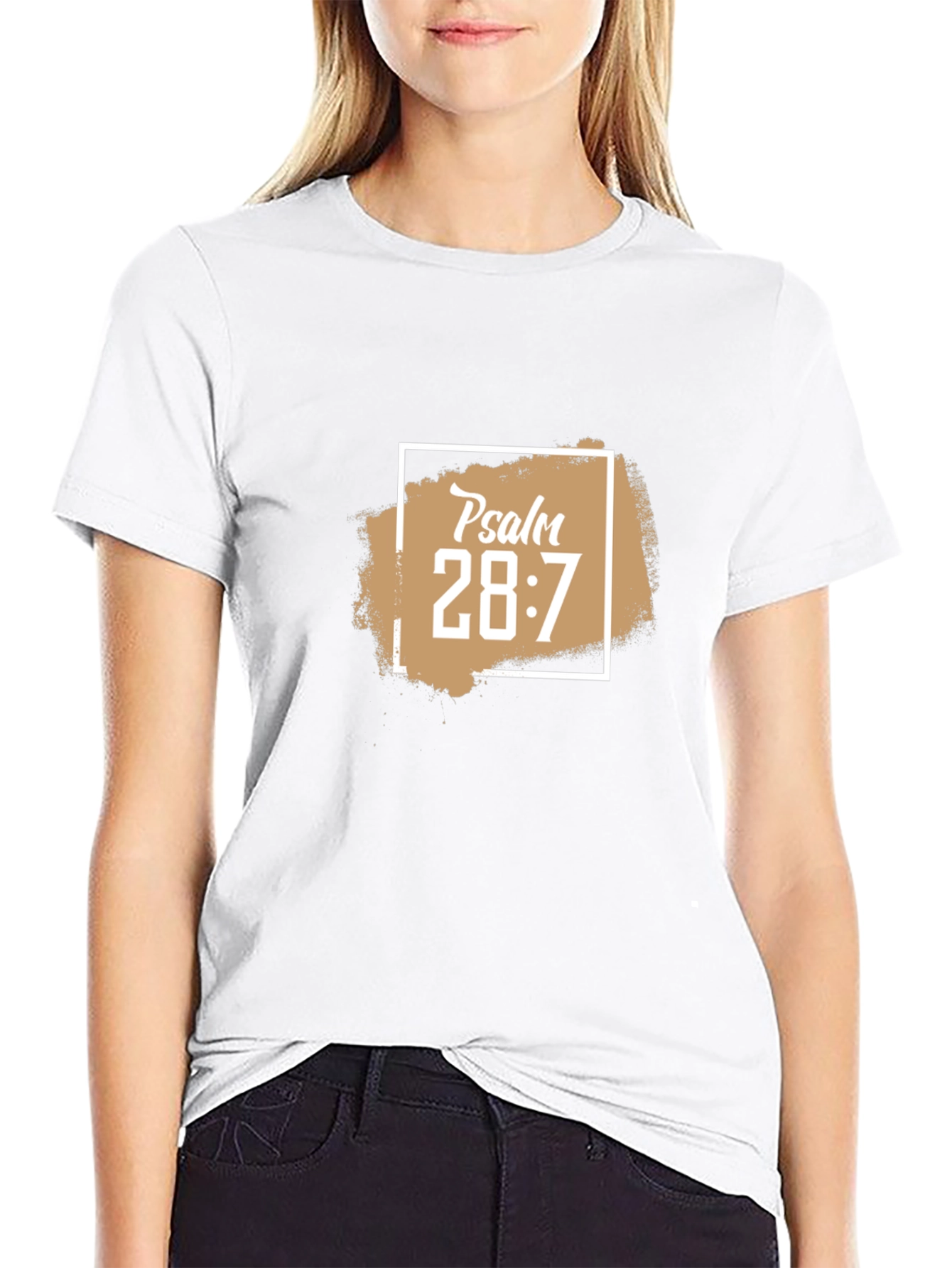 Psalm 28:7 Graphic T-Shirt