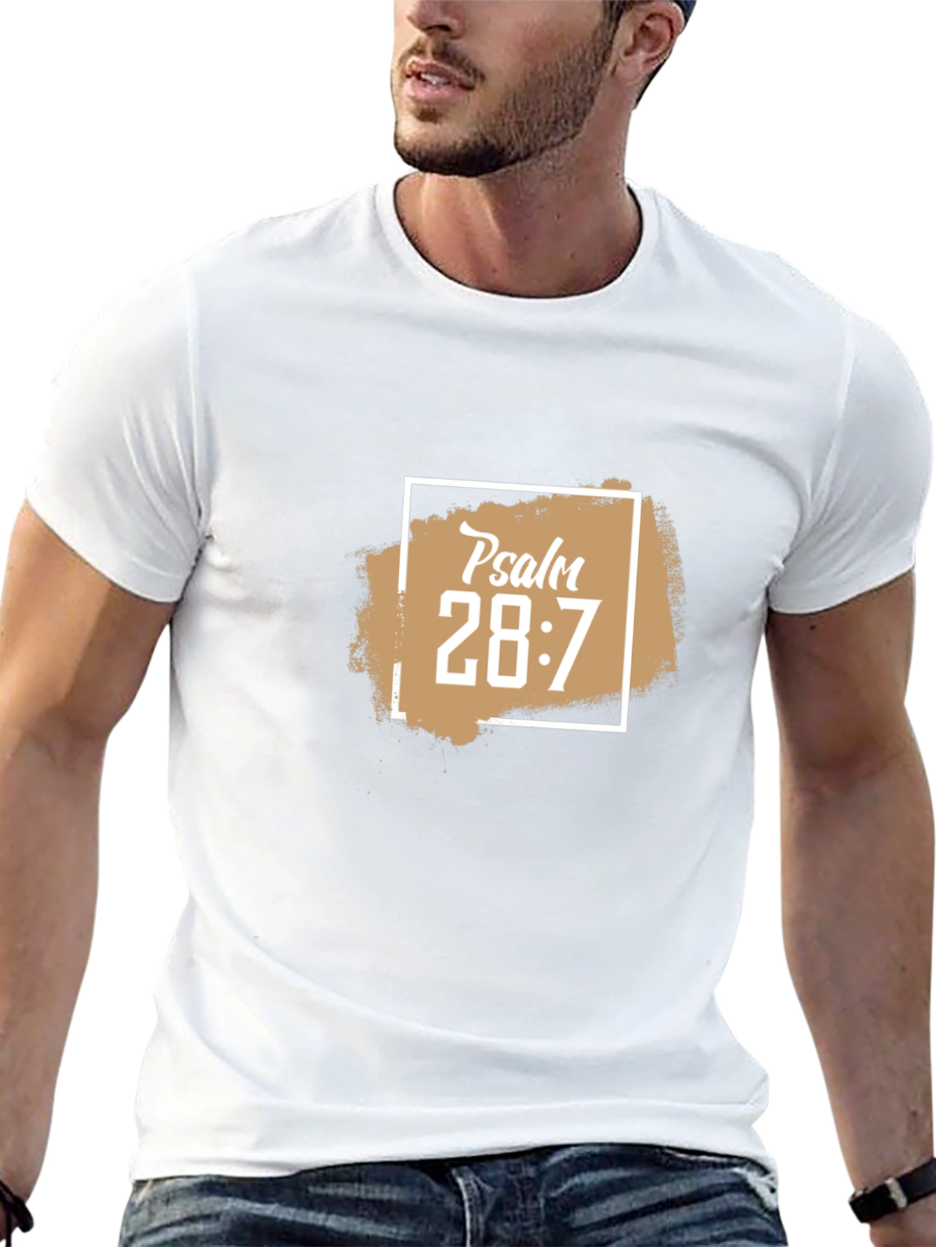 Psalm 28:7 Graphic T-Shirt