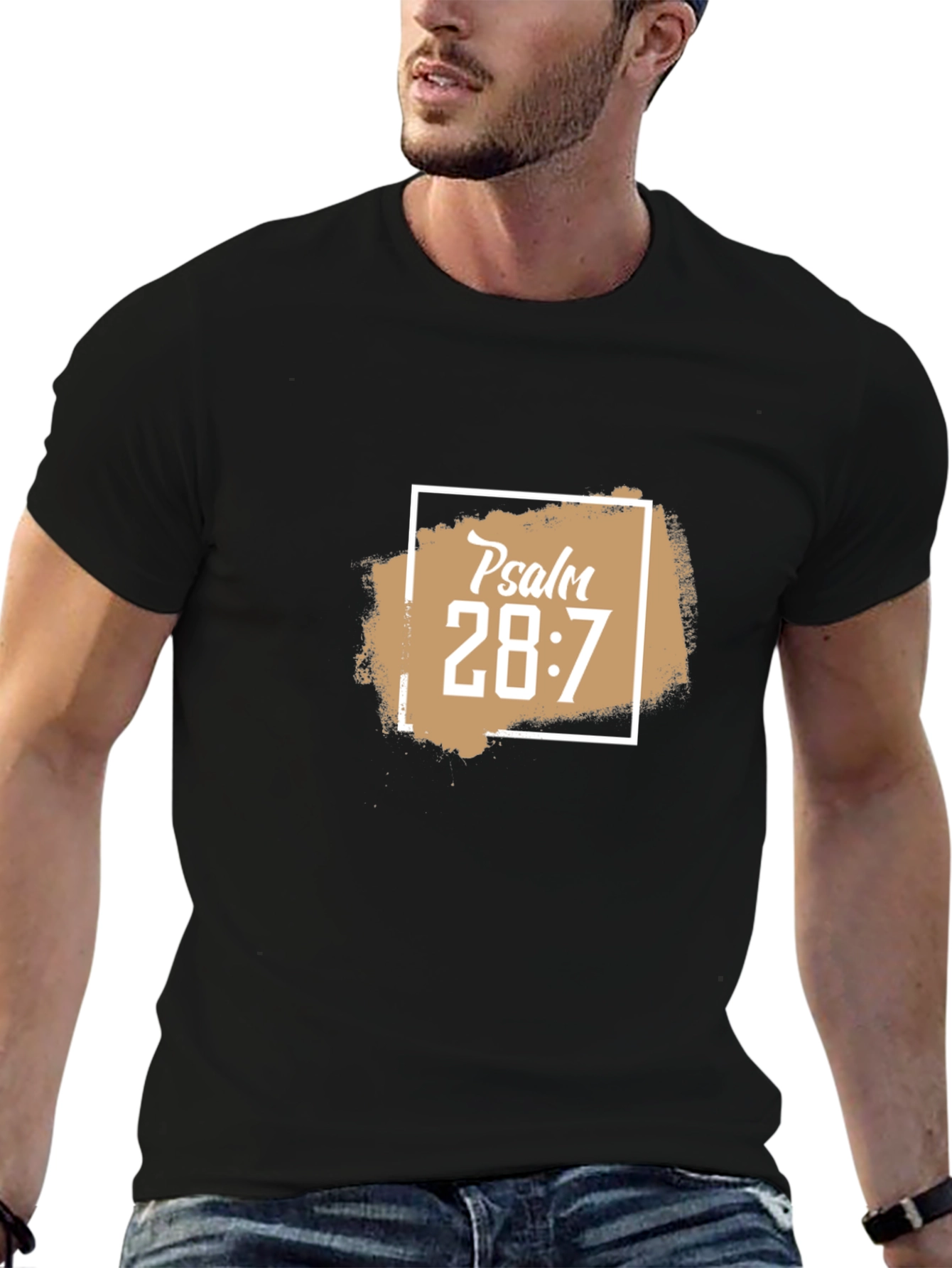 Psalm 28:7 Graphic T-Shirt