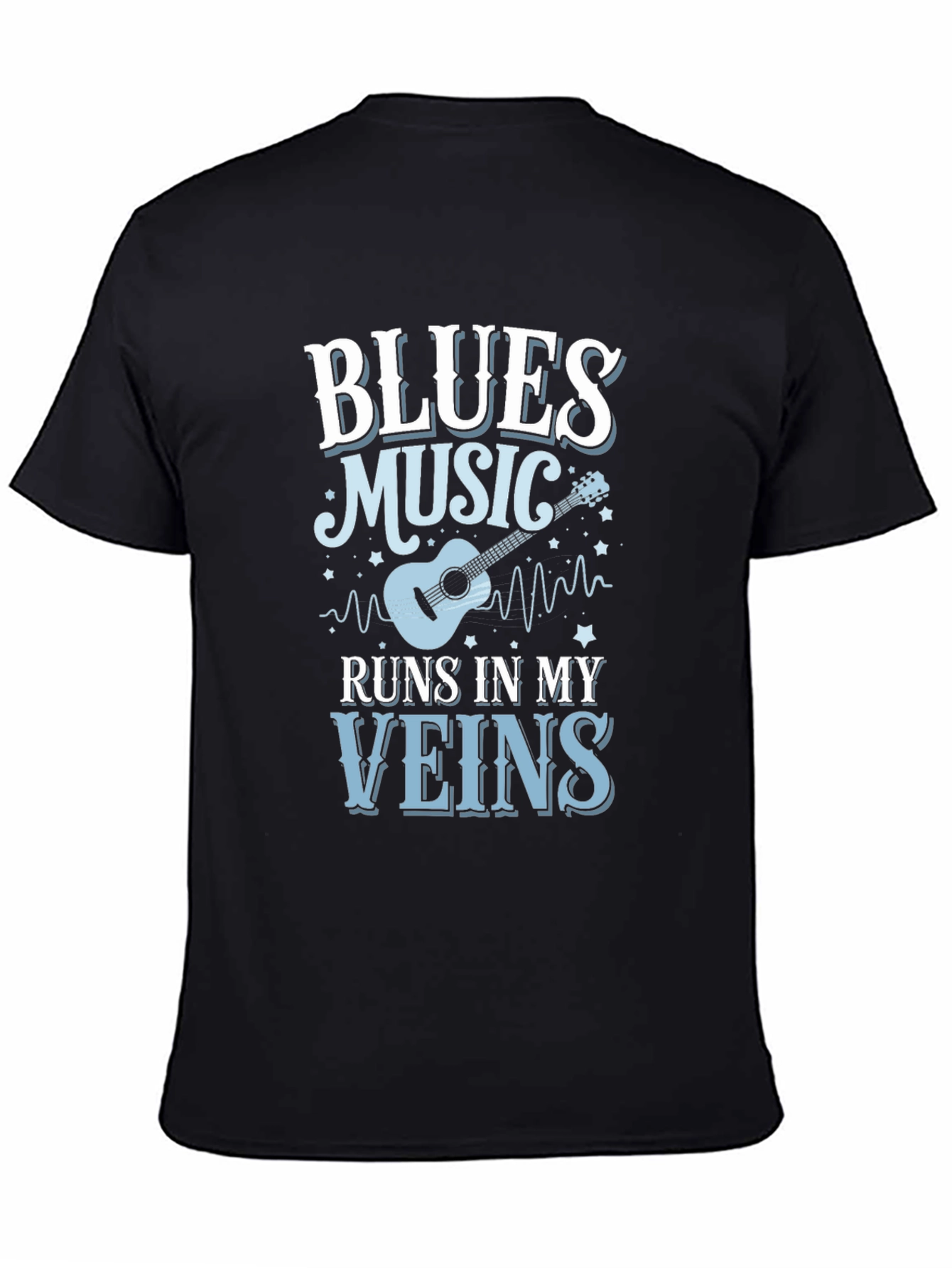 Blues Music Runs In My Veins T-Shirt