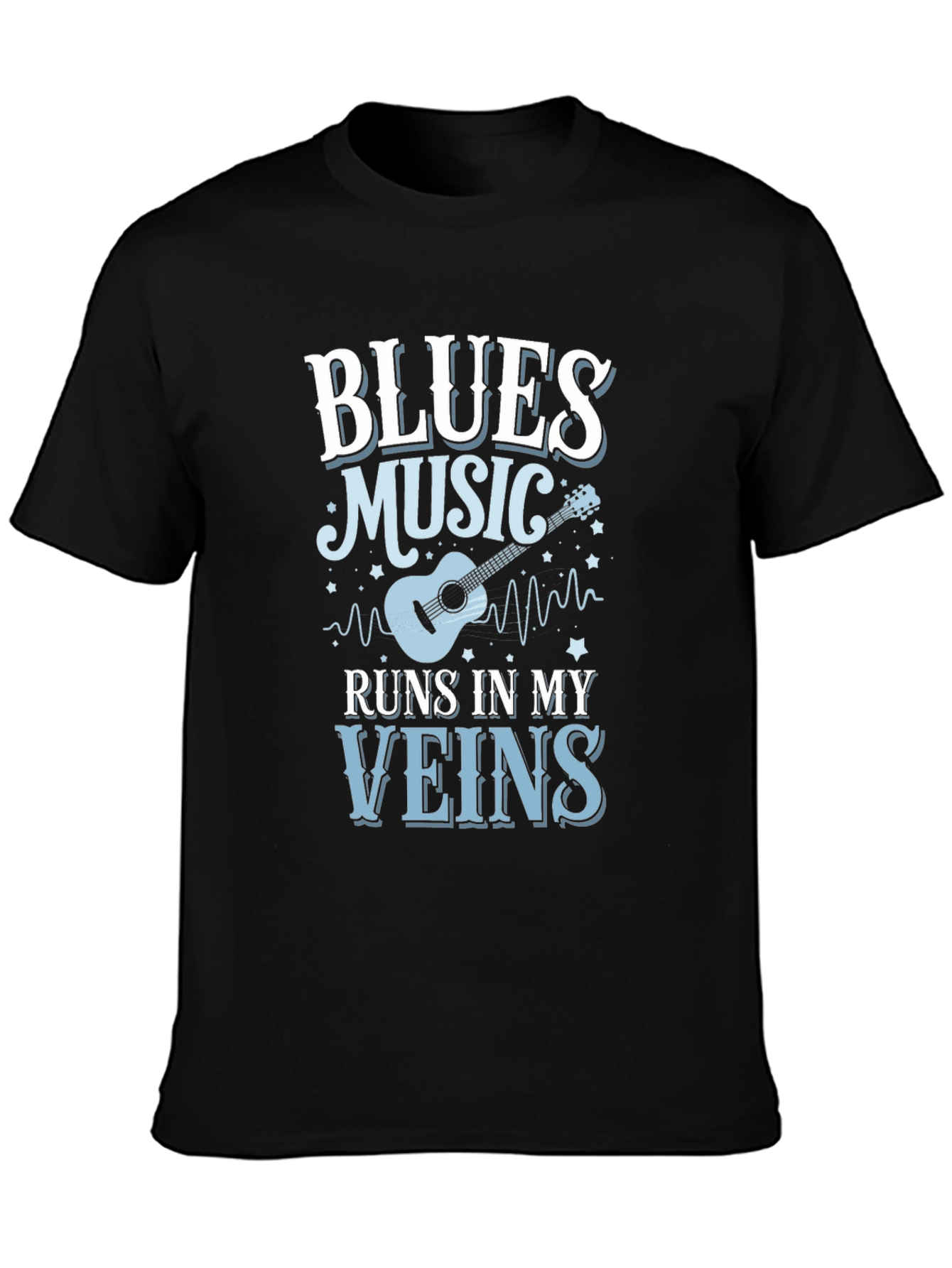 Blues Music Runs In My Veins T-Shirt