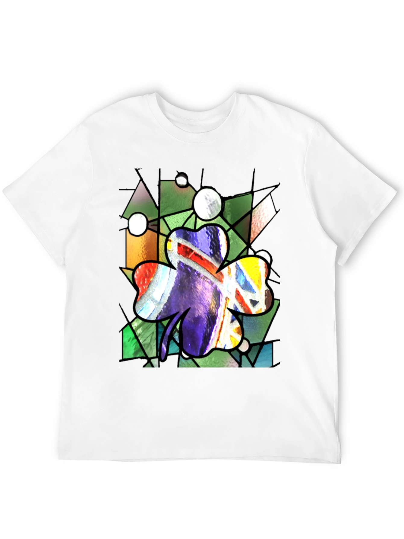 Stained Glass Shamrock Graphic Tee