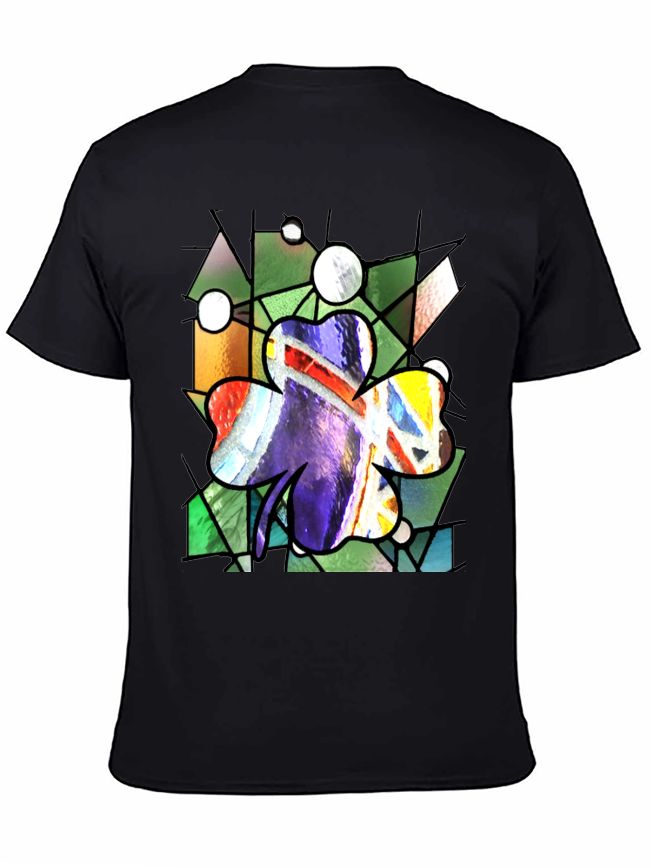 Stained Glass Shamrock Graphic Tee