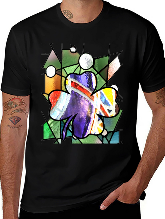 Stained Glass Shamrock Graphic Tee