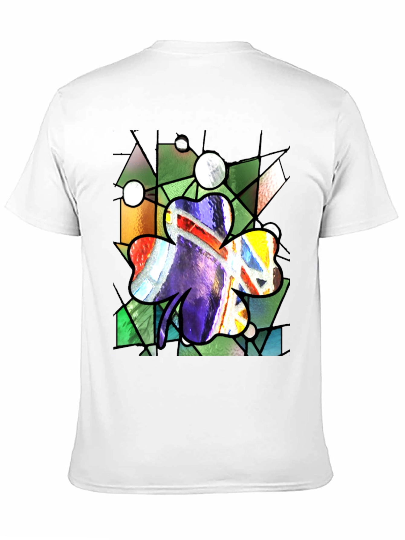 Stained Glass Shamrock Graphic Tee