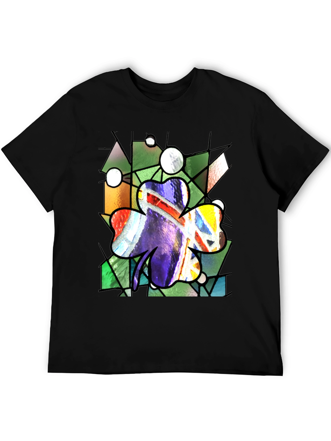 Stained Glass Shamrock Graphic Tee