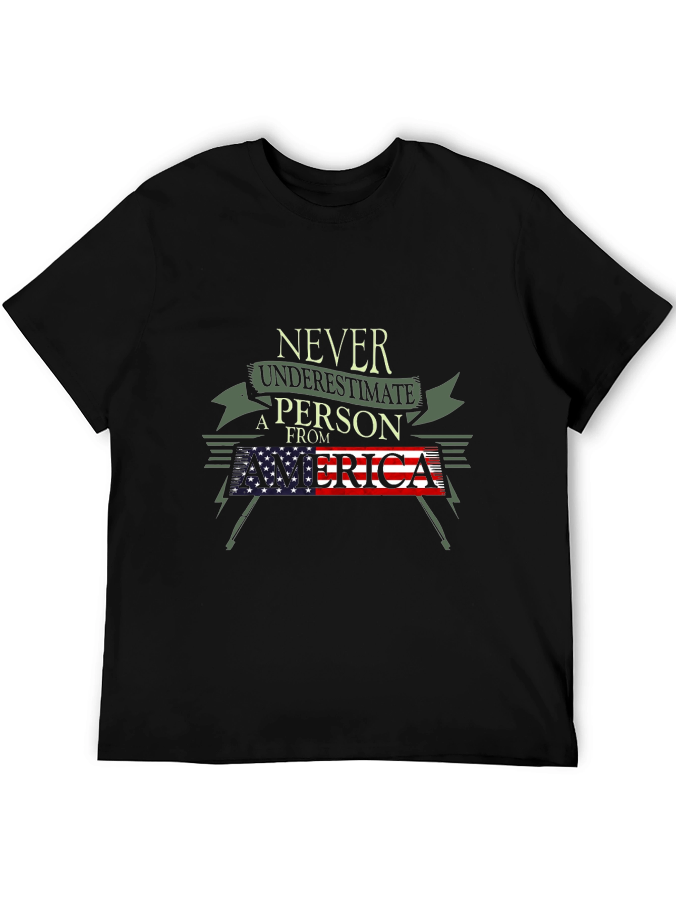 Never Underestimate a Person From America T-Shirt