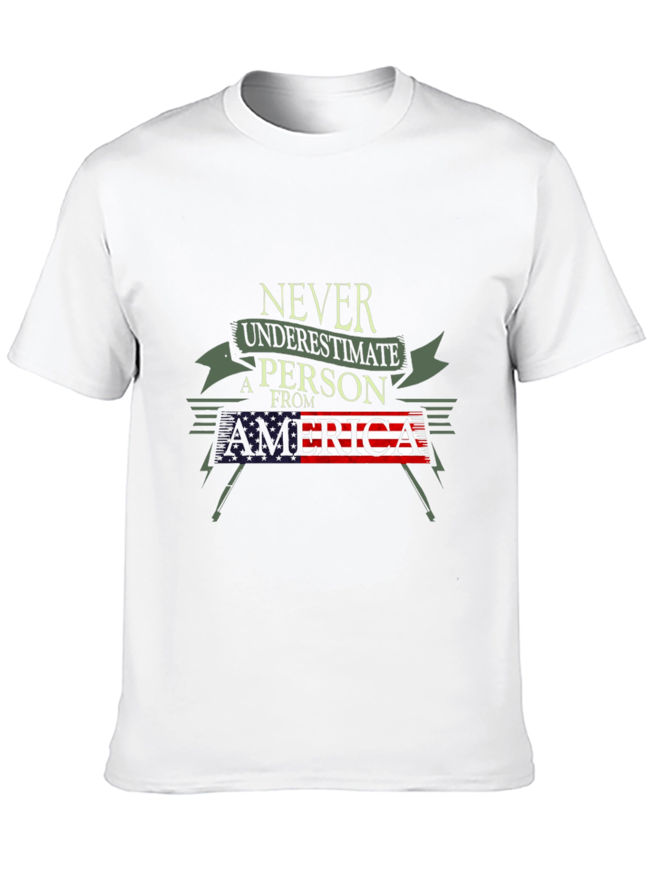 Never Underestimate a Person From America T-Shirt