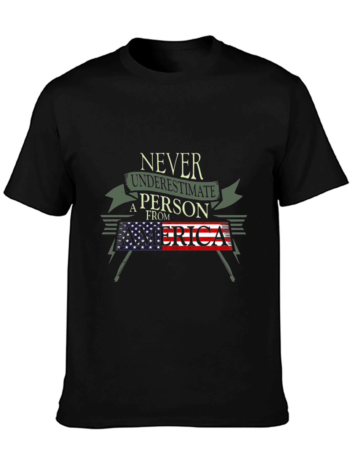 Never Underestimate a Person From America T-Shirt