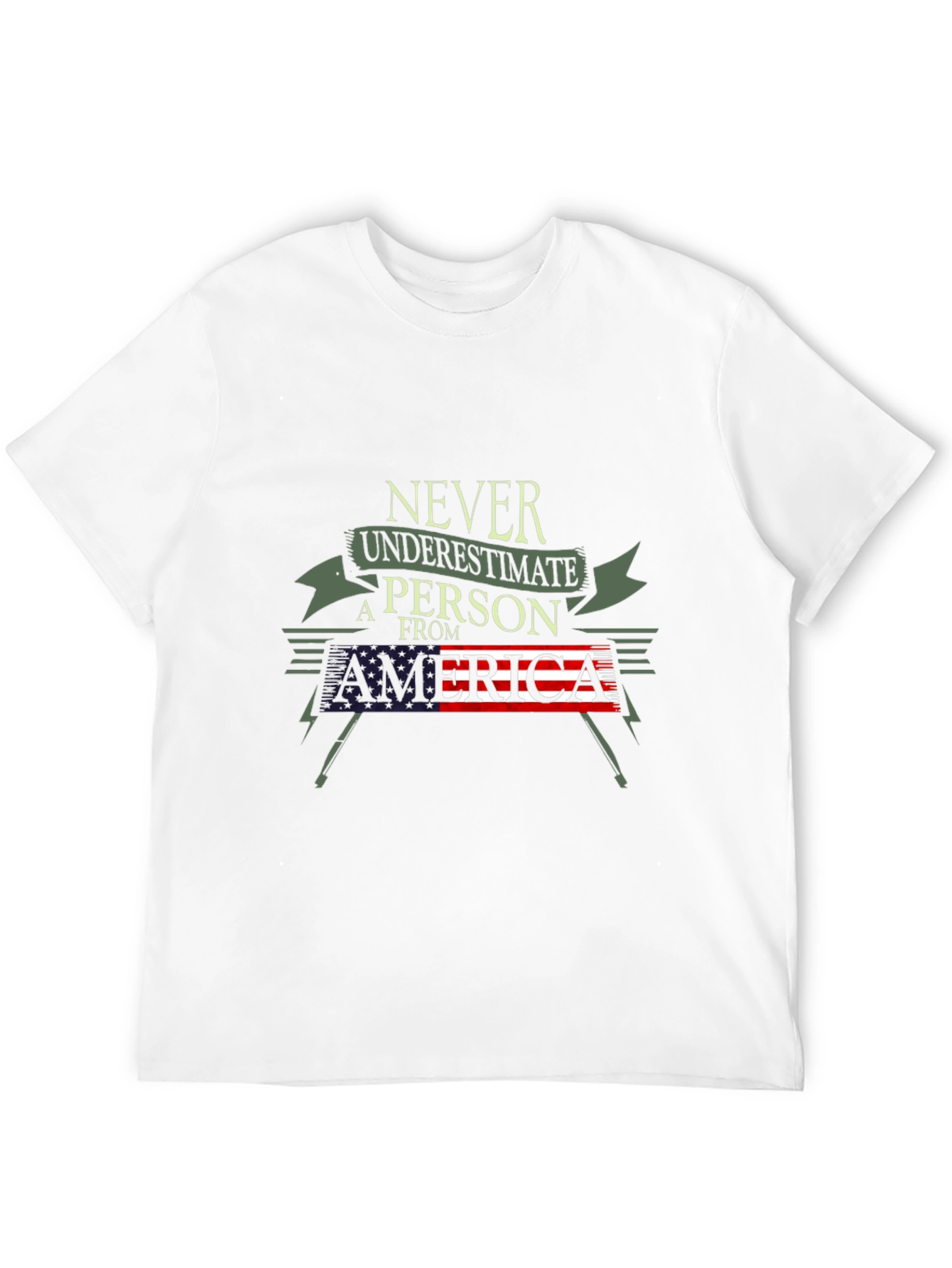 Never Underestimate a Person From America T-Shirt