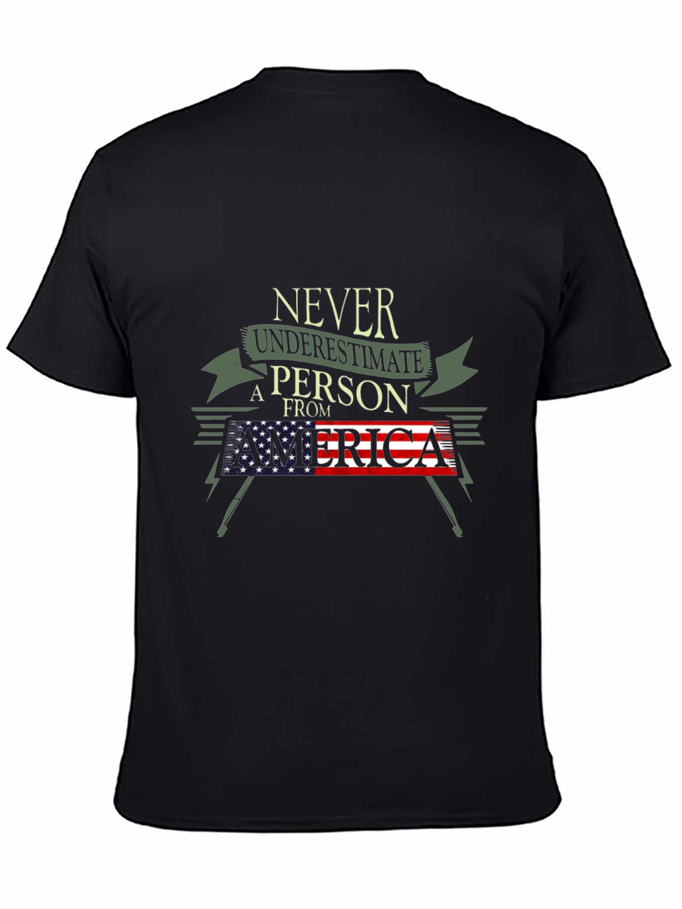 Never Underestimate a Person From America T-Shirt