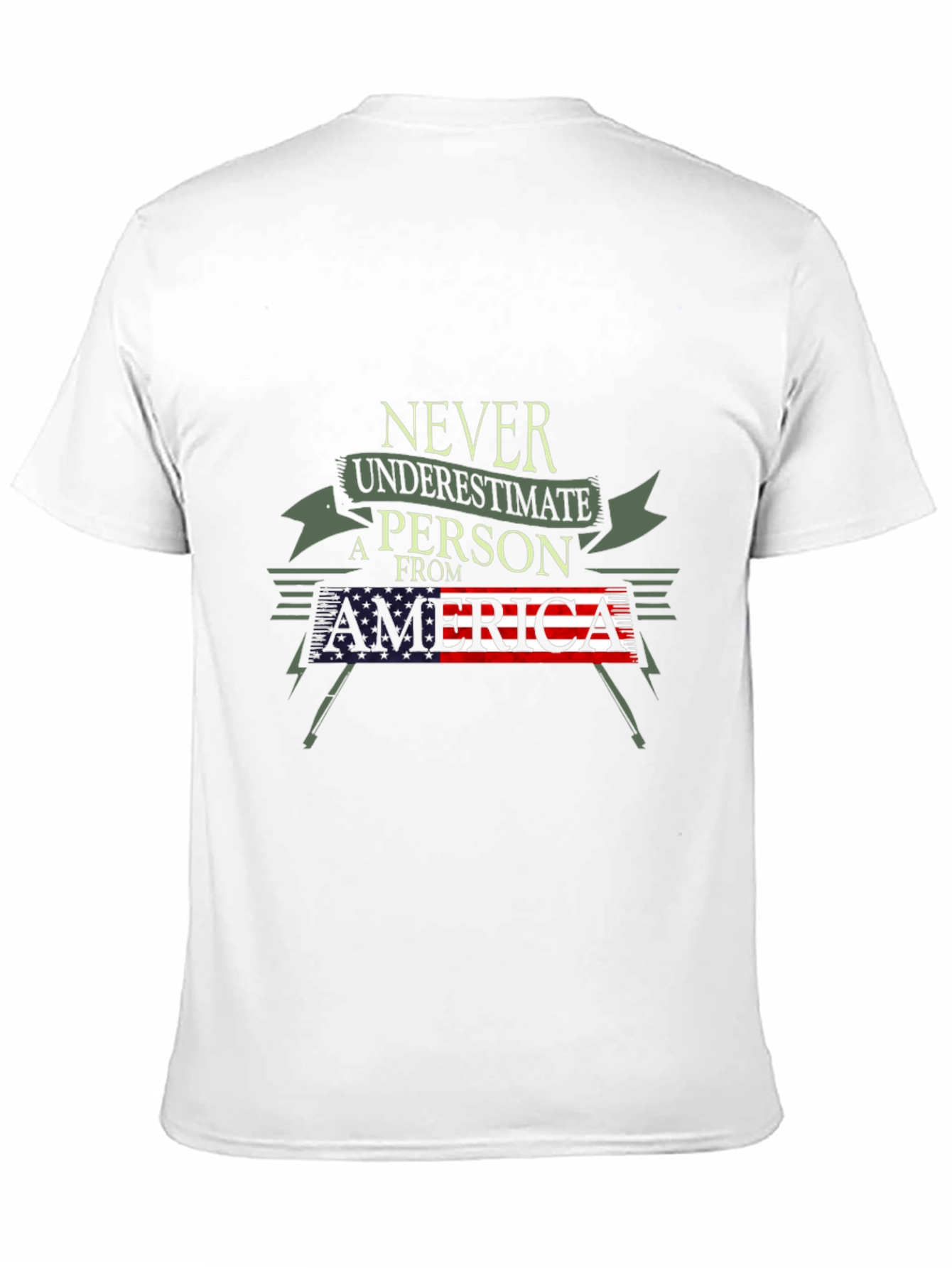 Never Underestimate a Person From America T-Shirt