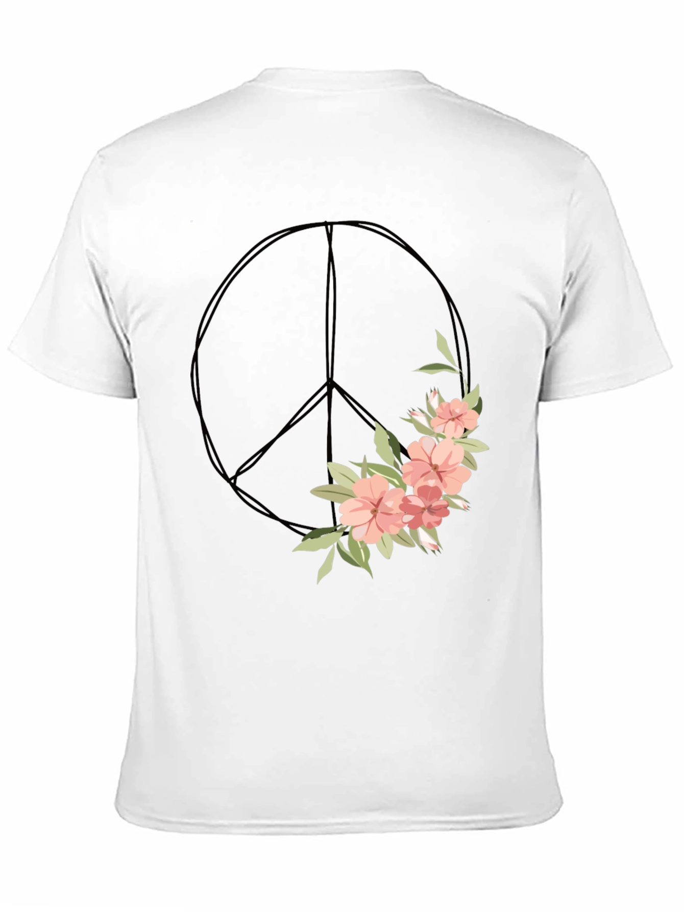 Floral Peace Sign Graphic Tee