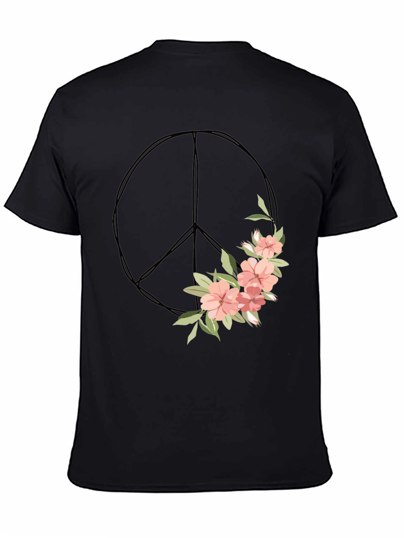 Floral Peace Sign Graphic Tee