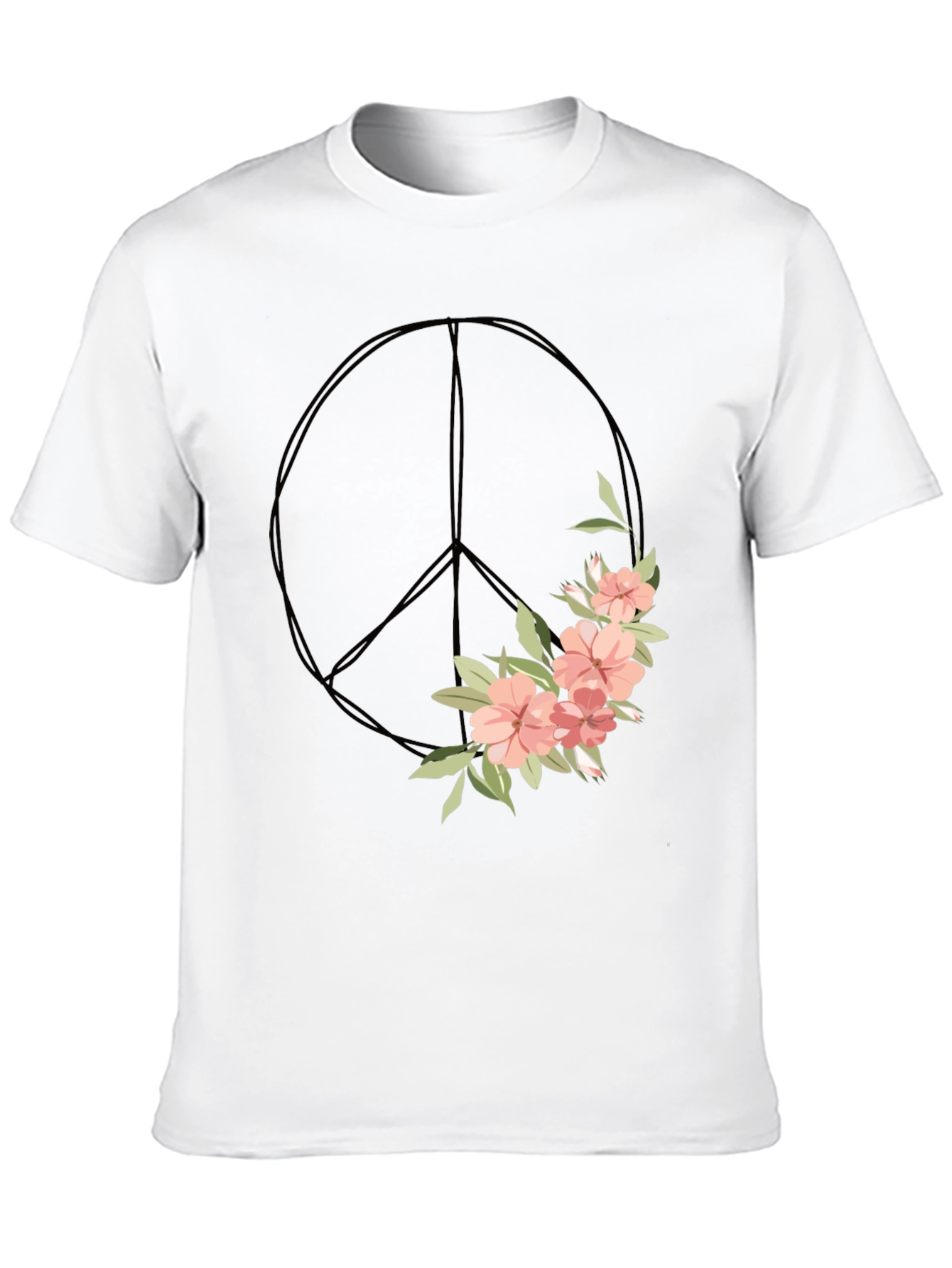 Floral Peace Sign Graphic Tee