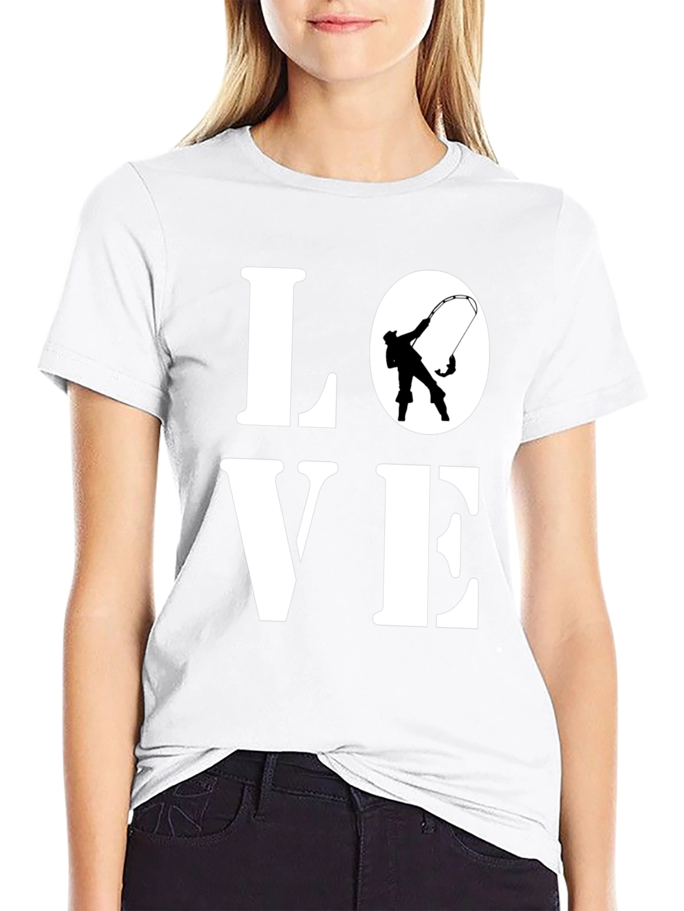 Love Fishing T-Shirt - Black Cotton Tee