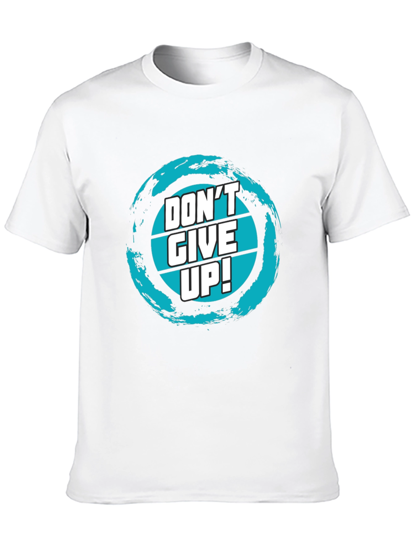 Dont Give Up! Graphic Tee - Motivational Black T-Shirt