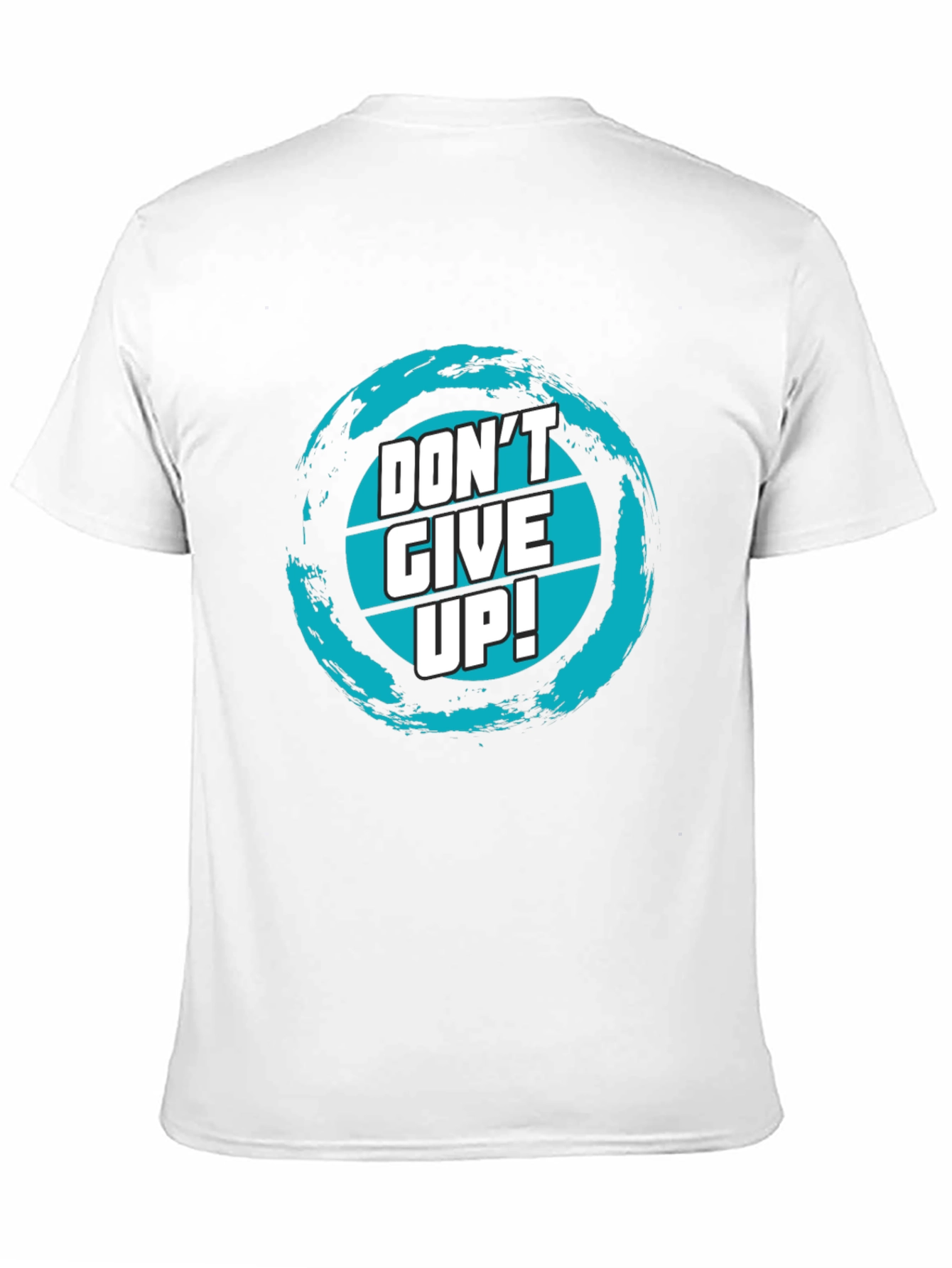 Dont Give Up! Graphic Tee - Motivational Black T-Shirt