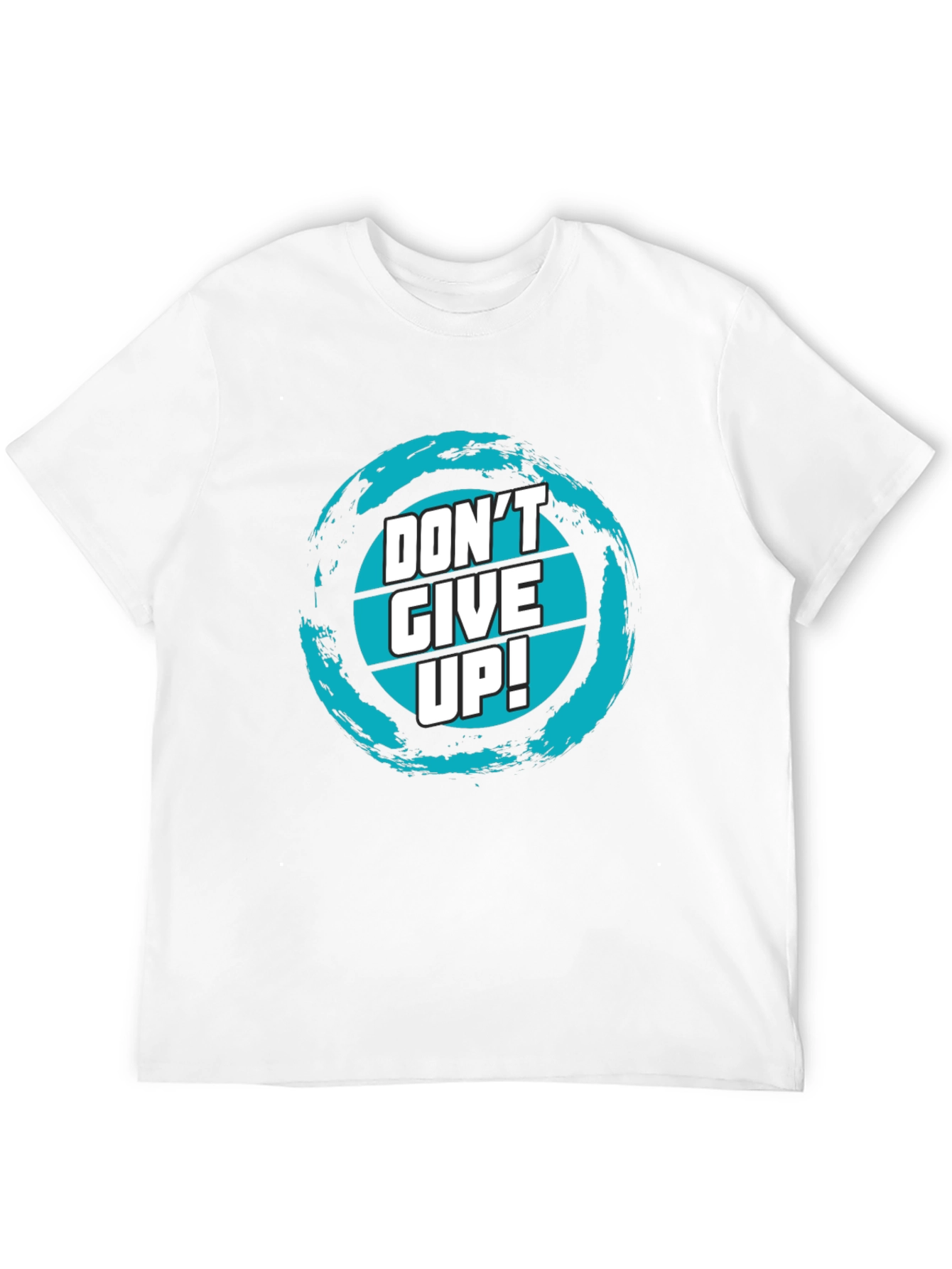Dont Give Up! Graphic Tee - Motivational Black T-Shirt