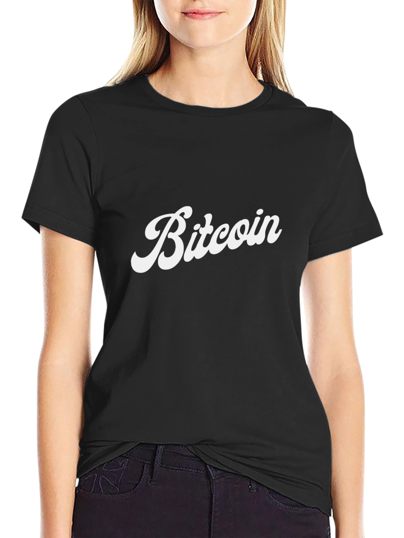 Bitcoin Retro Style Black T-Shirt