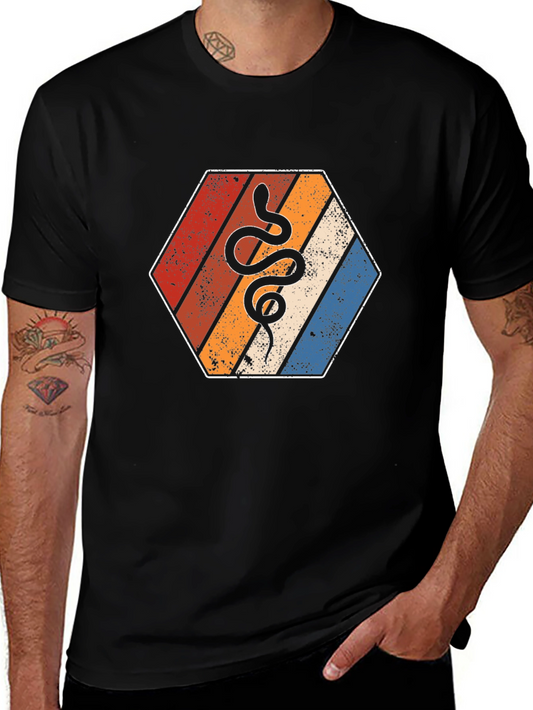 Retro Snake Hexagon Tee