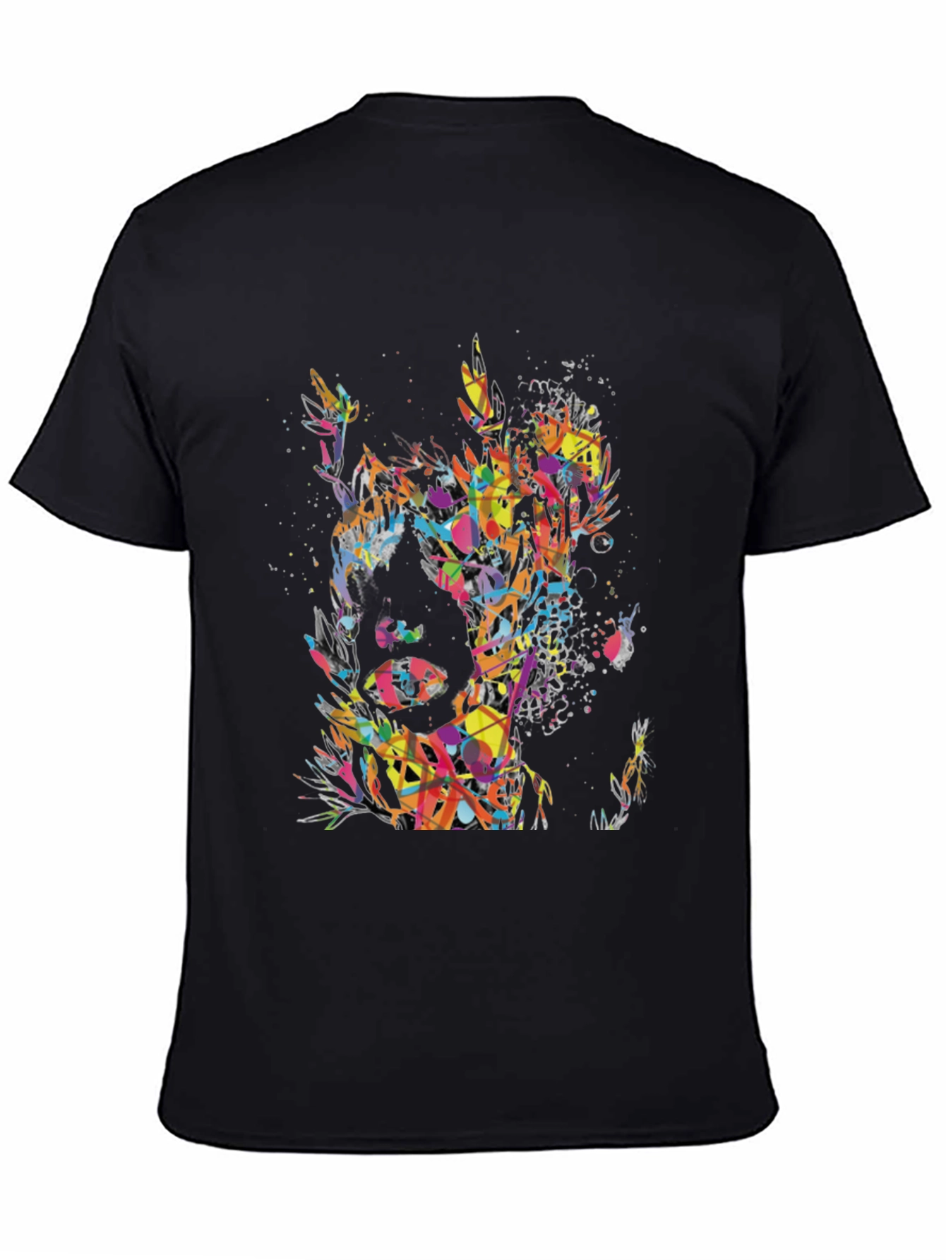 Abstract Art Mens Black T-Shirt