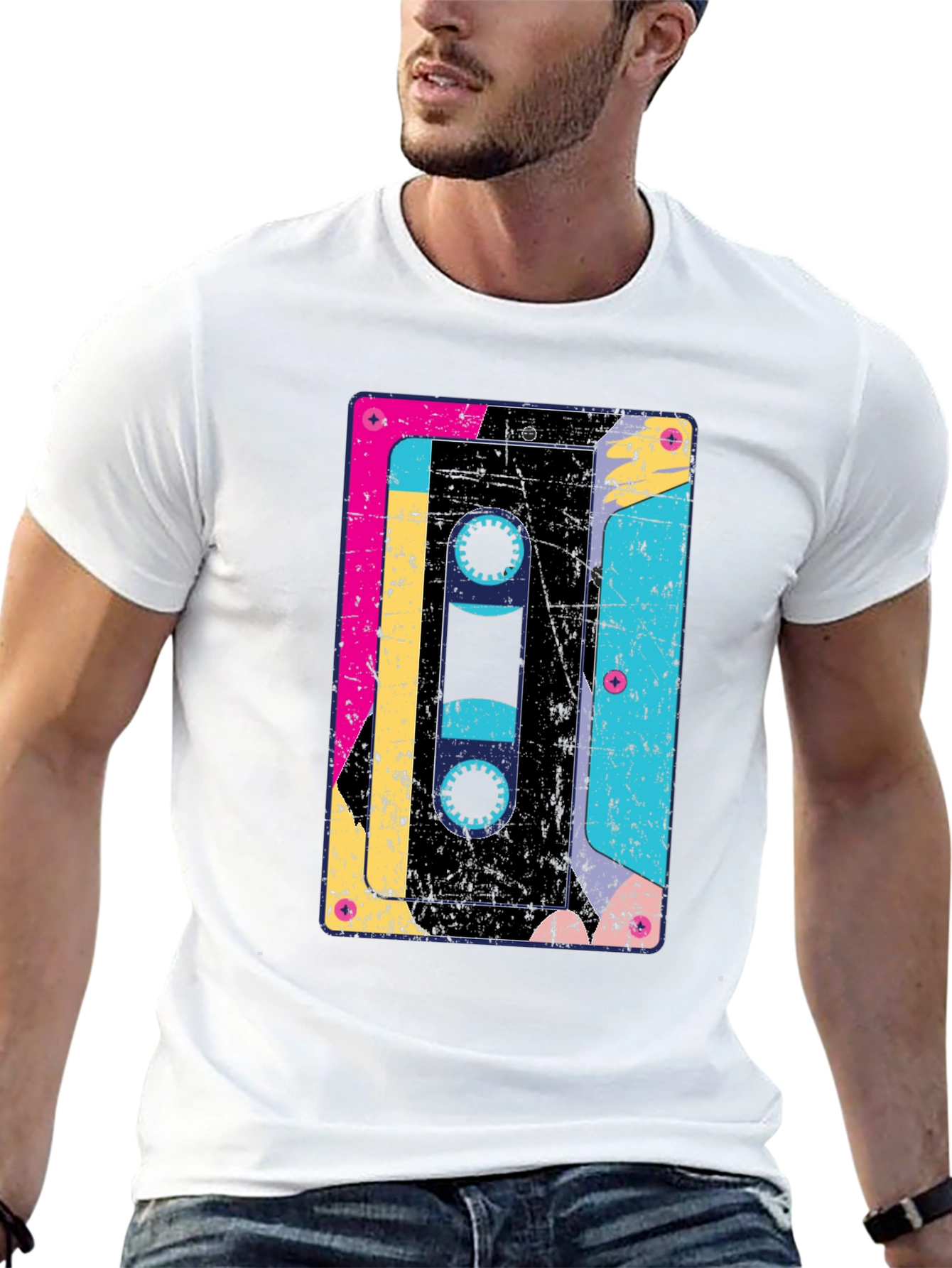 Retro Cassette Tape Graphic T-Shirt