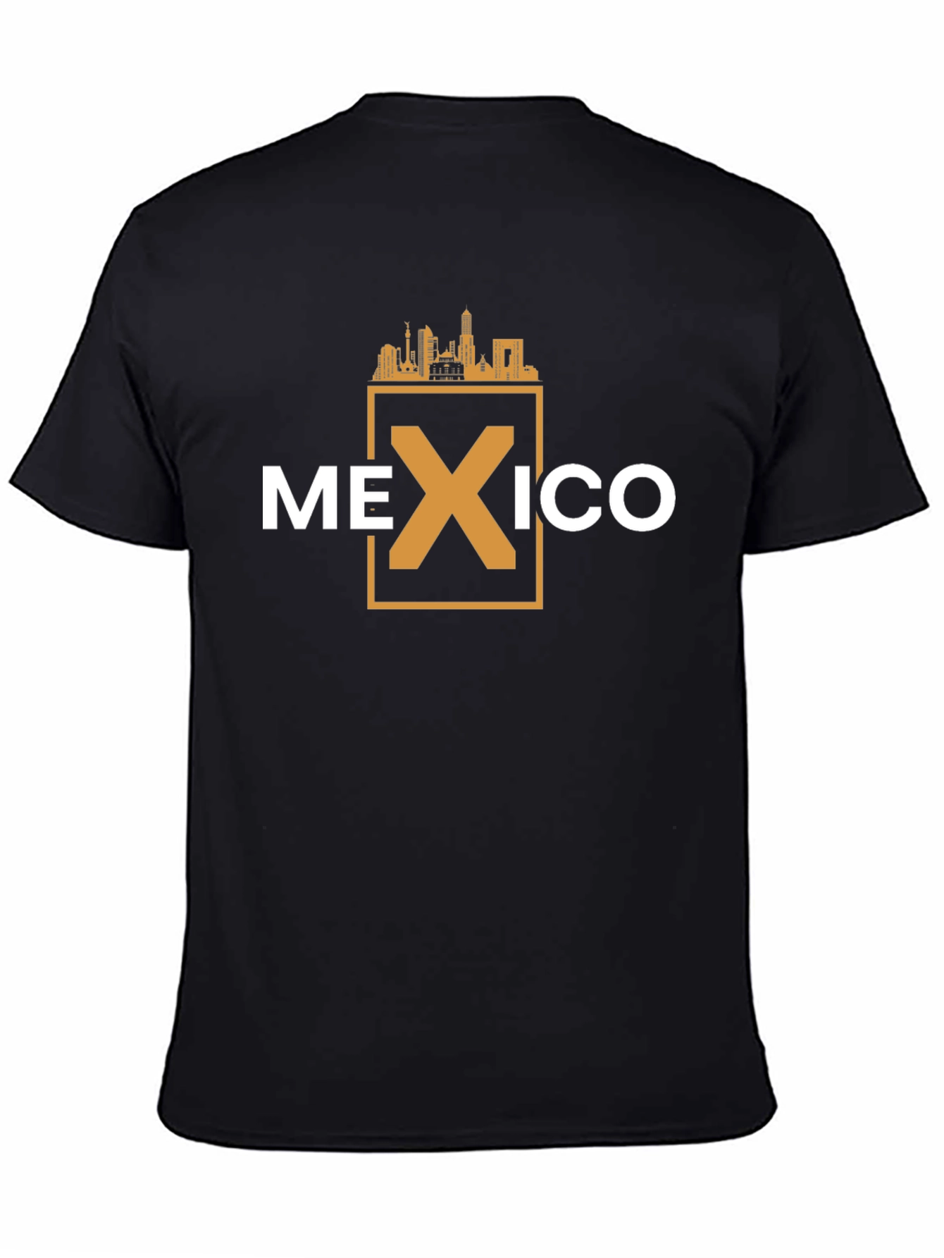 Mexico Skyline Graphic T-Shirt - Black Cotton Tee
