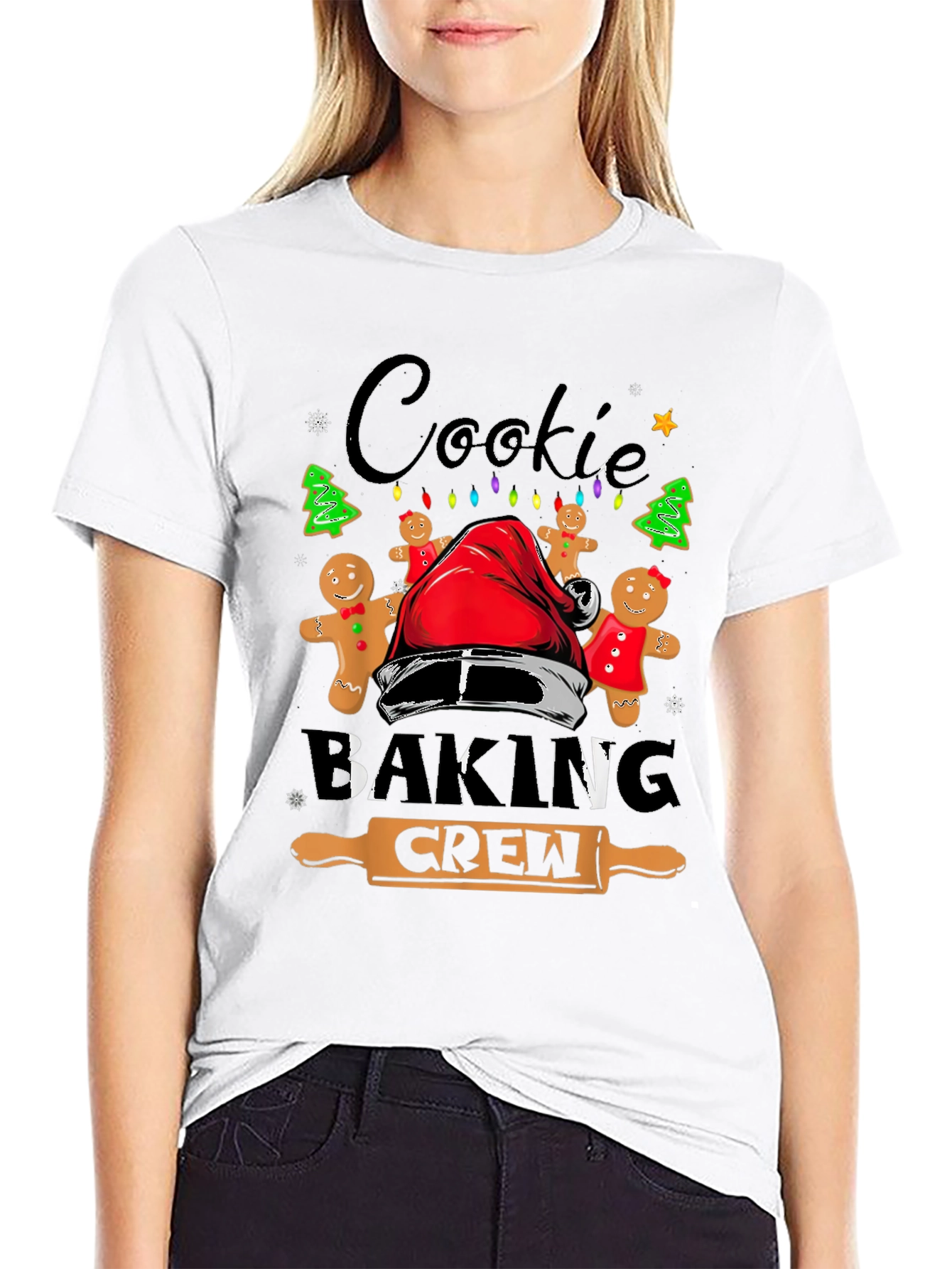 Cookie Baking Crew Christmas Graphic T-Shirt