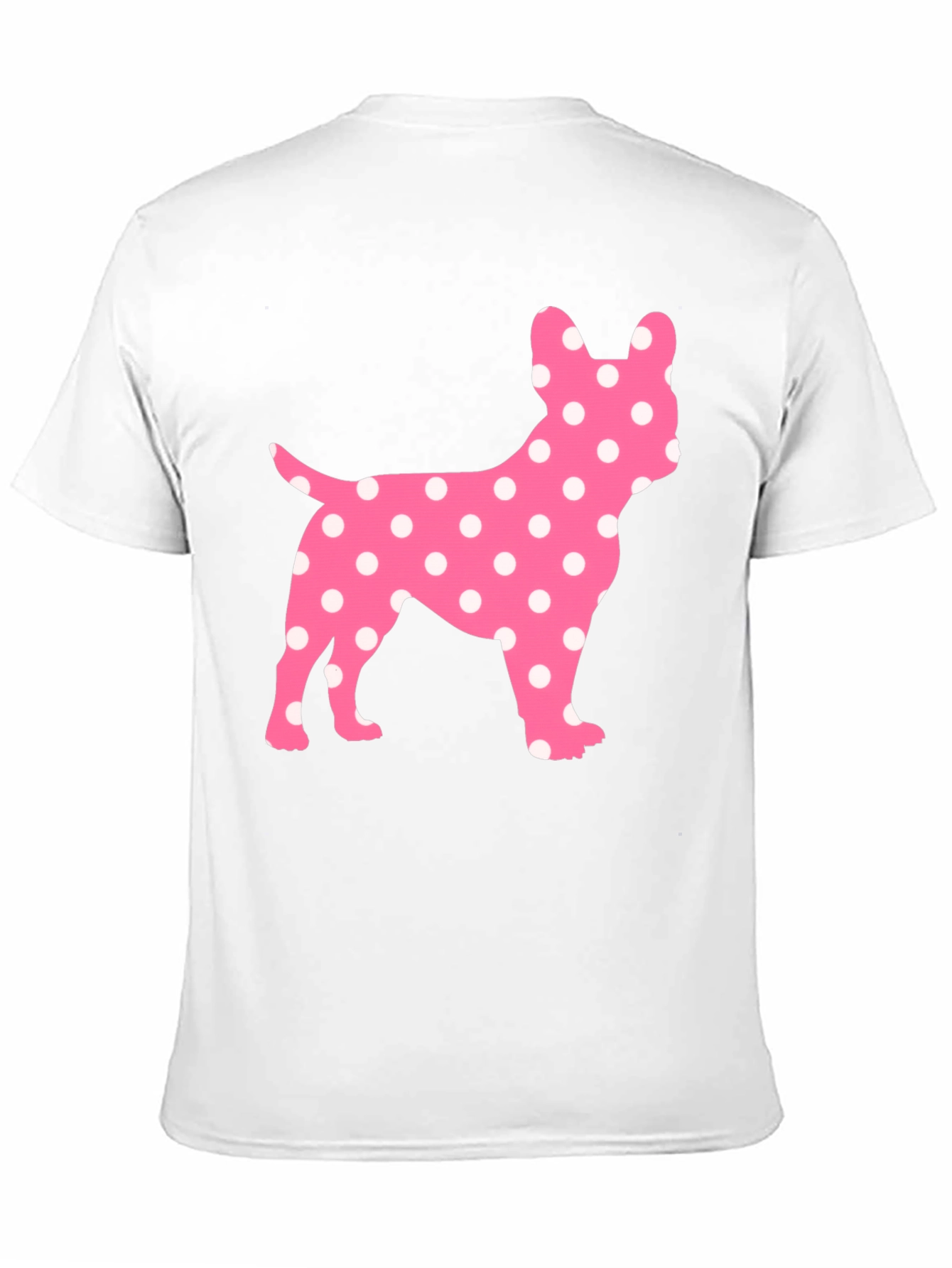 Polka Dot French Bulldog Graphic Tee - Black