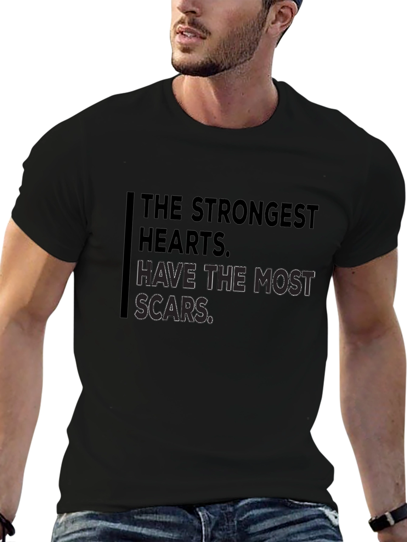 Strongest Hearts Graphic Tee - Motivational Shirt