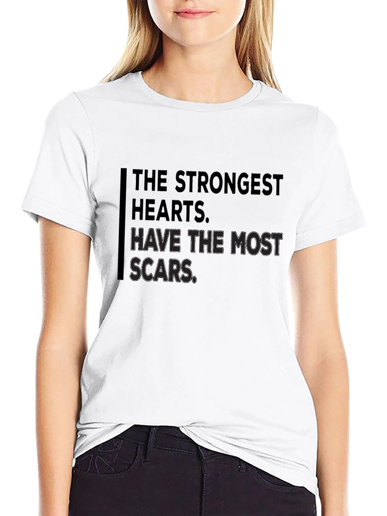 Strongest Hearts Graphic Tee - Motivational Shirt