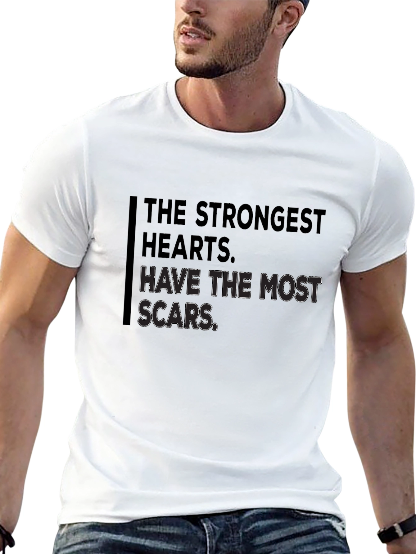 Strongest Hearts Graphic Tee - Motivational Shirt