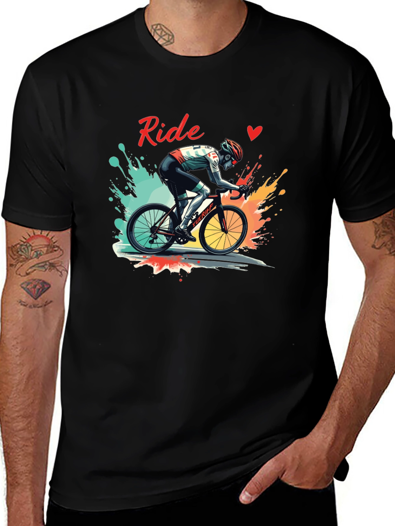 Ride Graphic Tee - Cycling Enthusiast T-Shirt