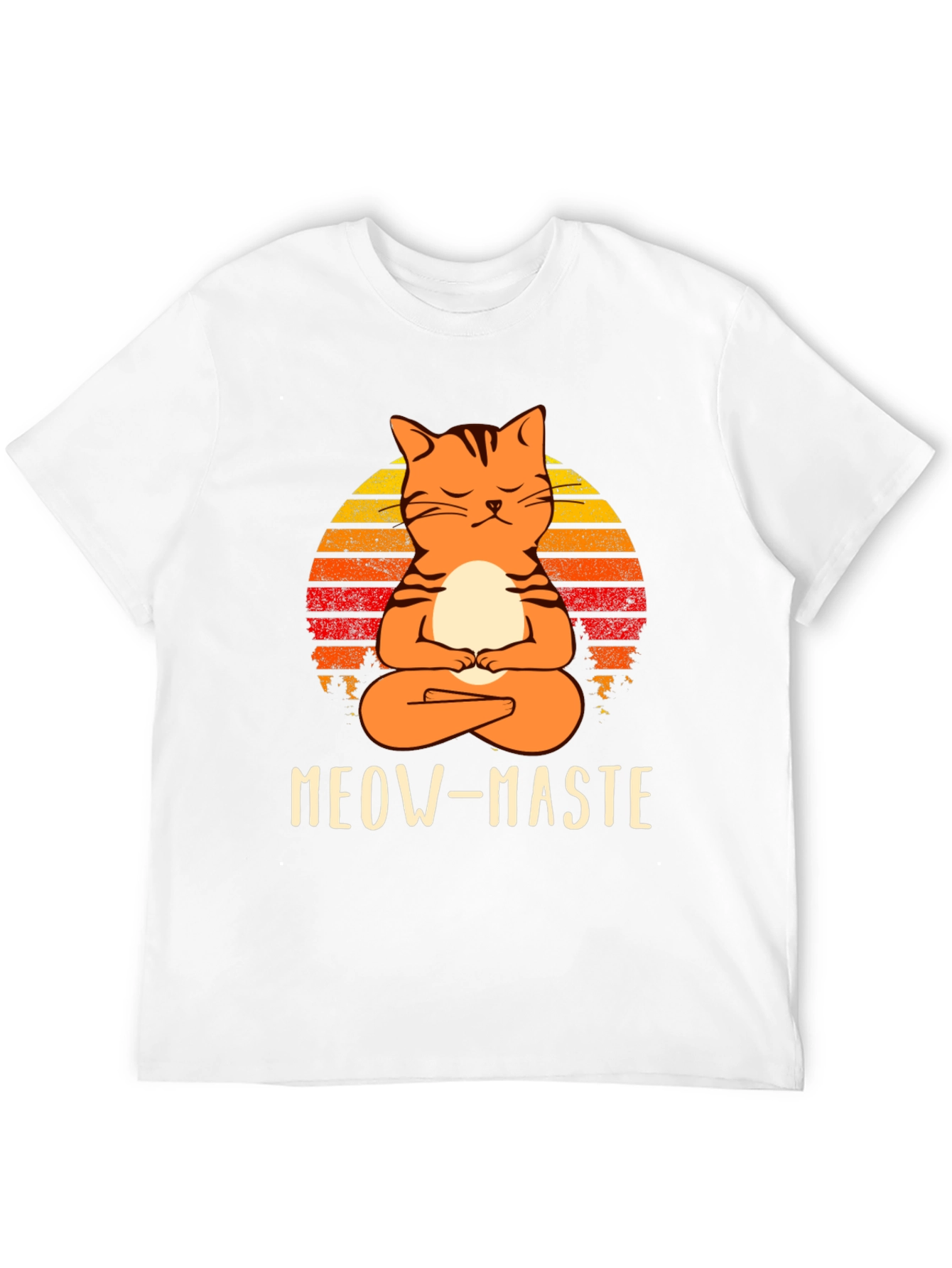 Meow-Maste Yoga Cat Graphic T-Shirt