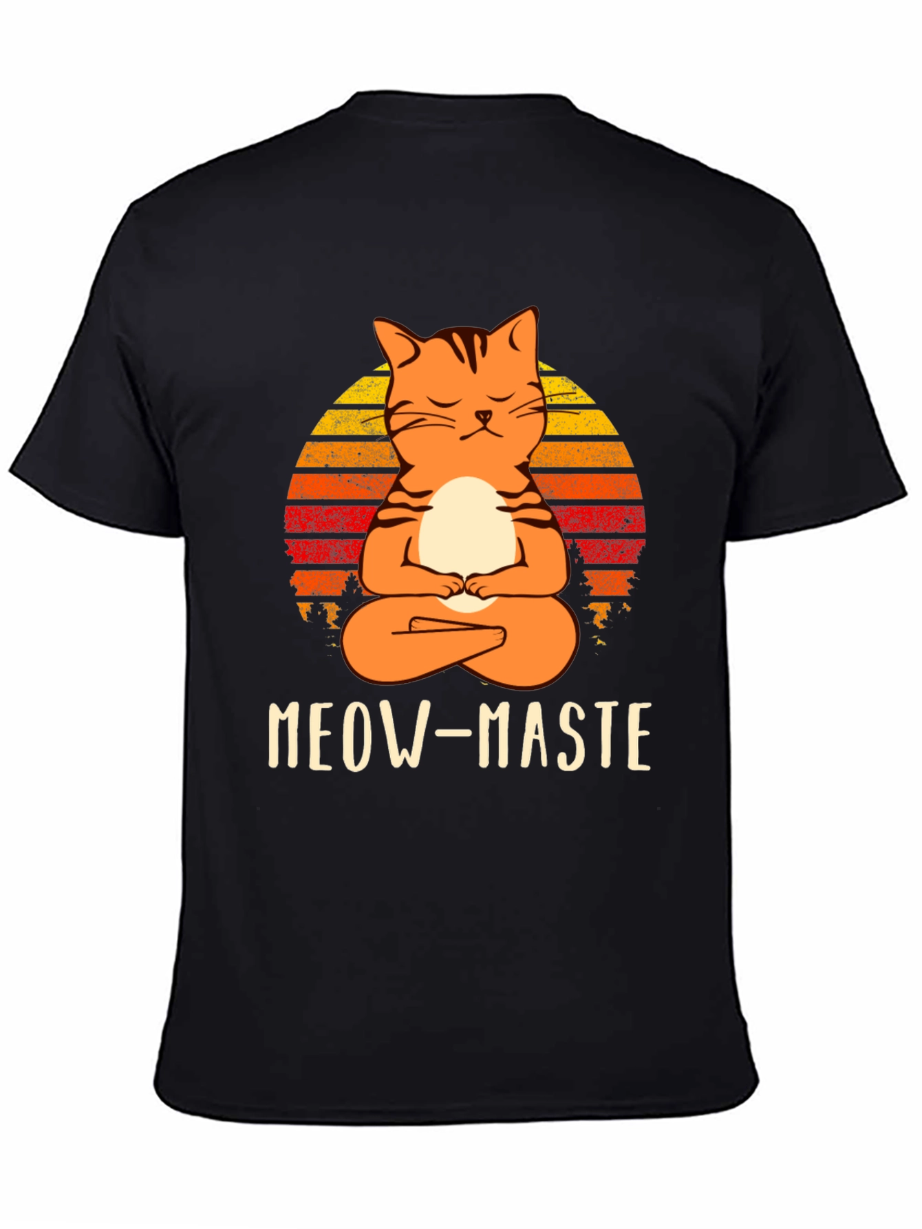 Meow-Maste Yoga Cat Graphic T-Shirt