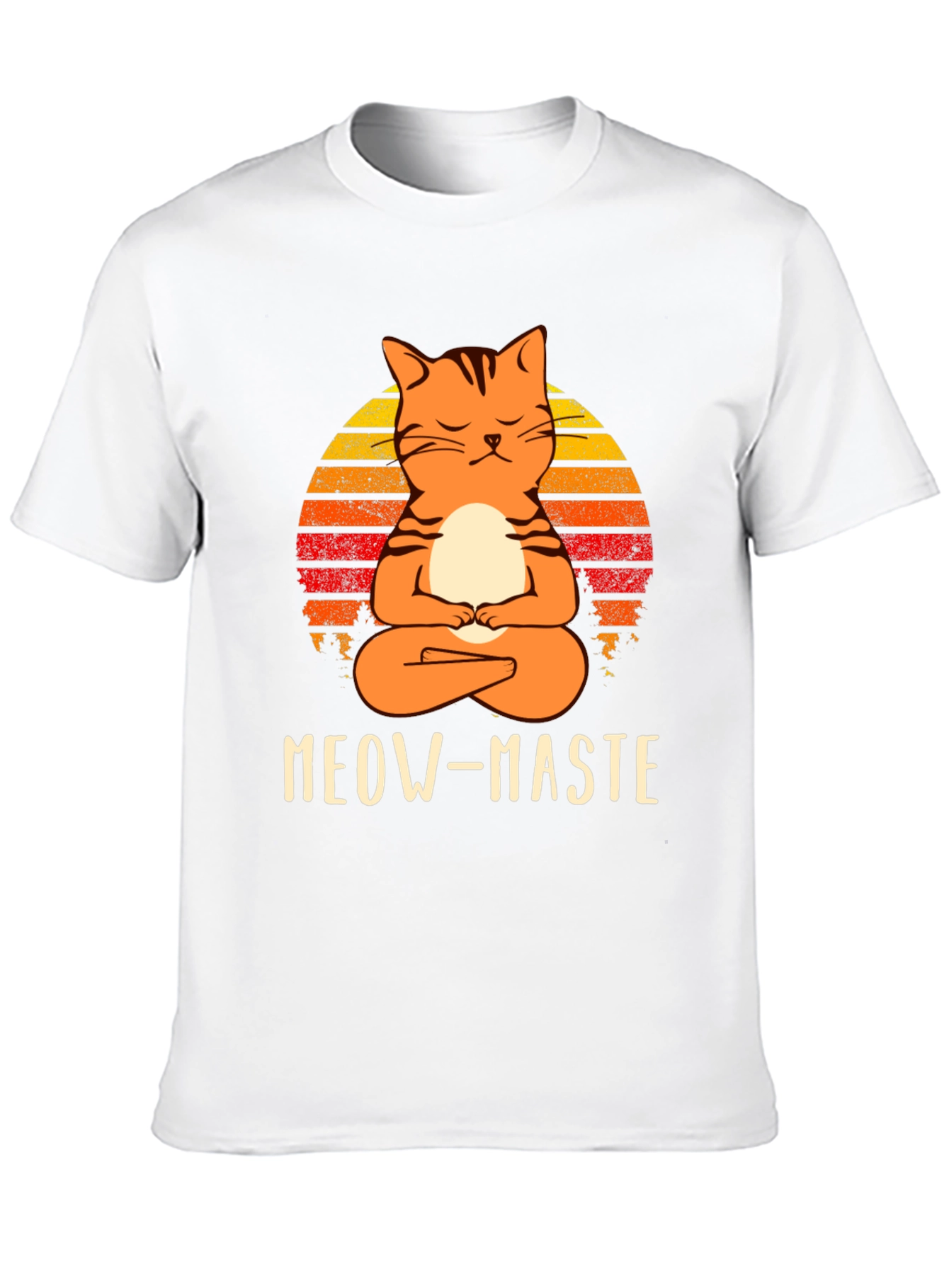 Meow-Maste Yoga Cat Graphic T-Shirt