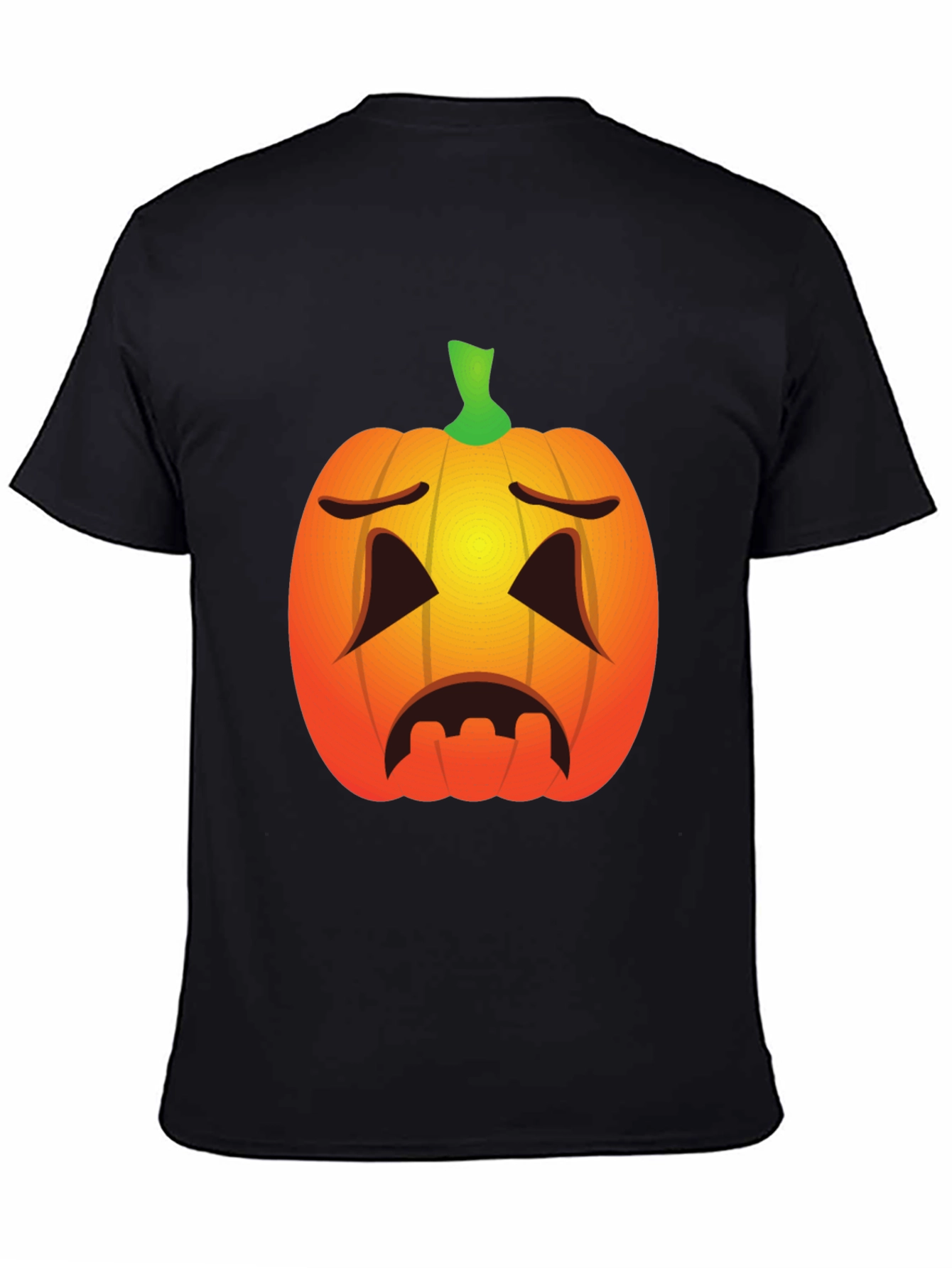 Sad Pumpkin Face Halloween T-Shirt
