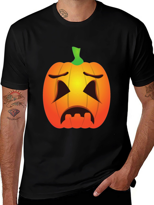 Sad Pumpkin Face Halloween T-Shirt