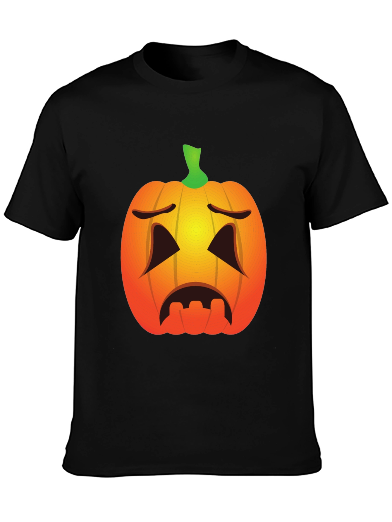 Sad Pumpkin Face Halloween T-Shirt