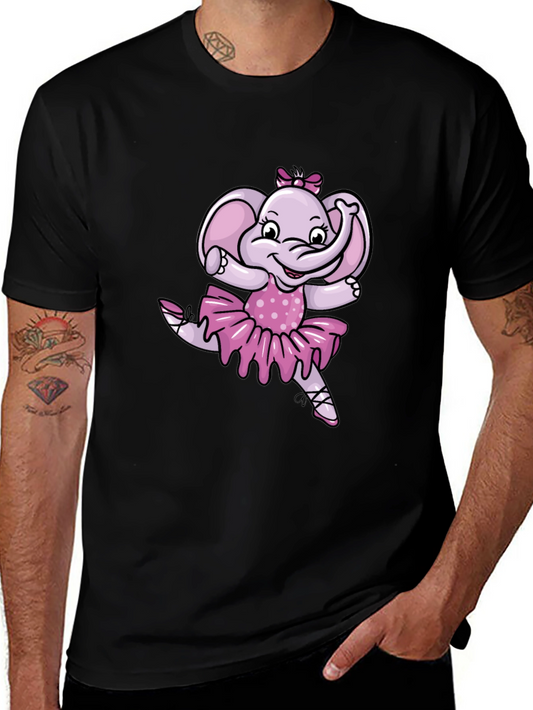 Ballerina Elephant Black T-Shirt