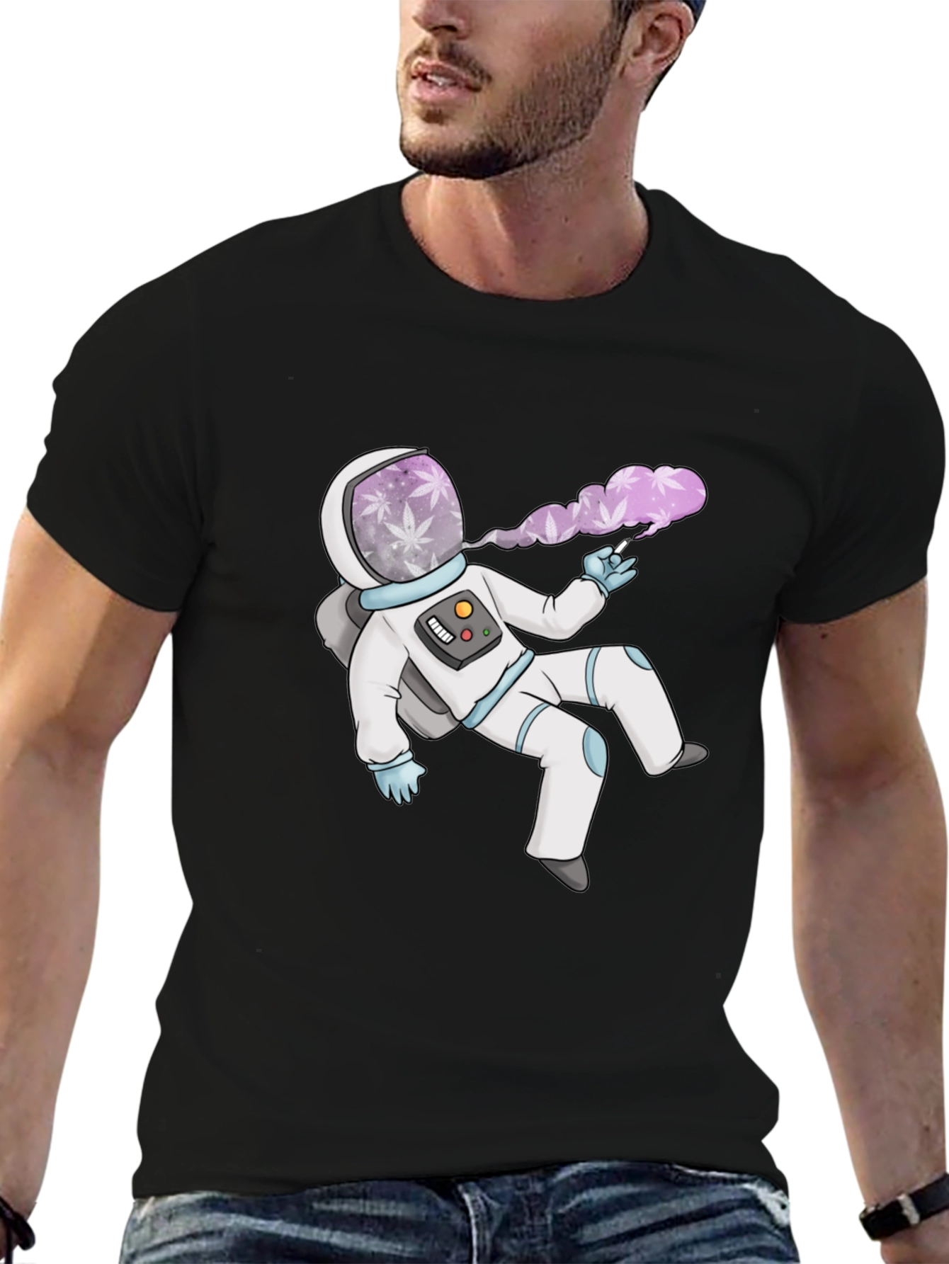 Astronaut Weed T-Shirt - Space Stoner Tee