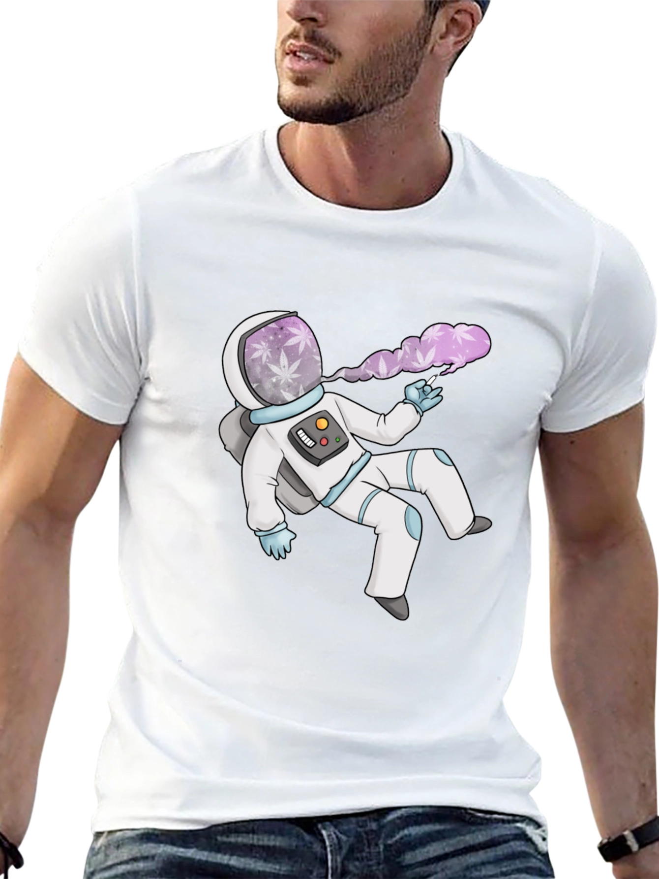 Astronaut Weed T-Shirt - Space Stoner Tee