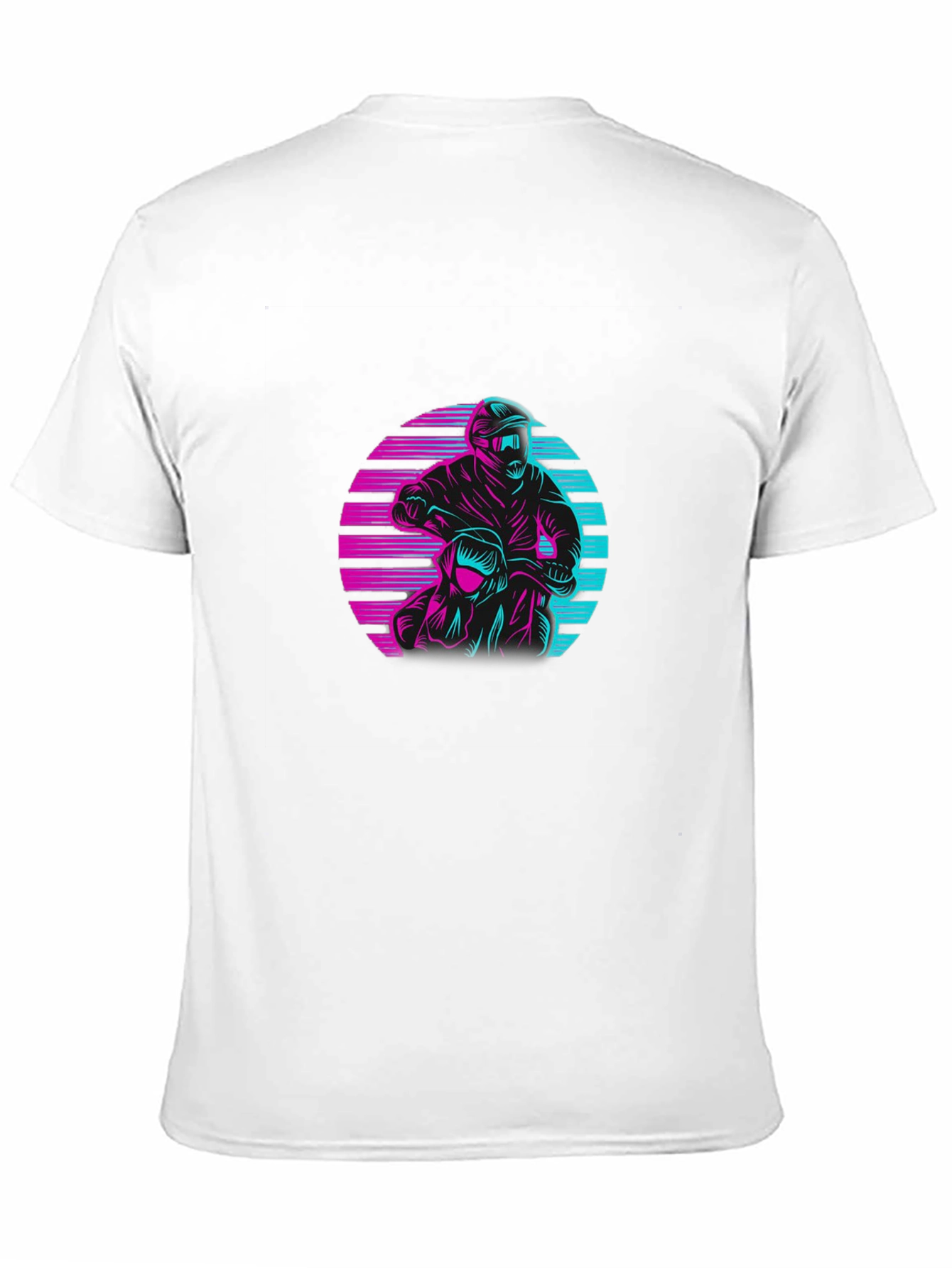 Retro Biker Graphic Tee - Black