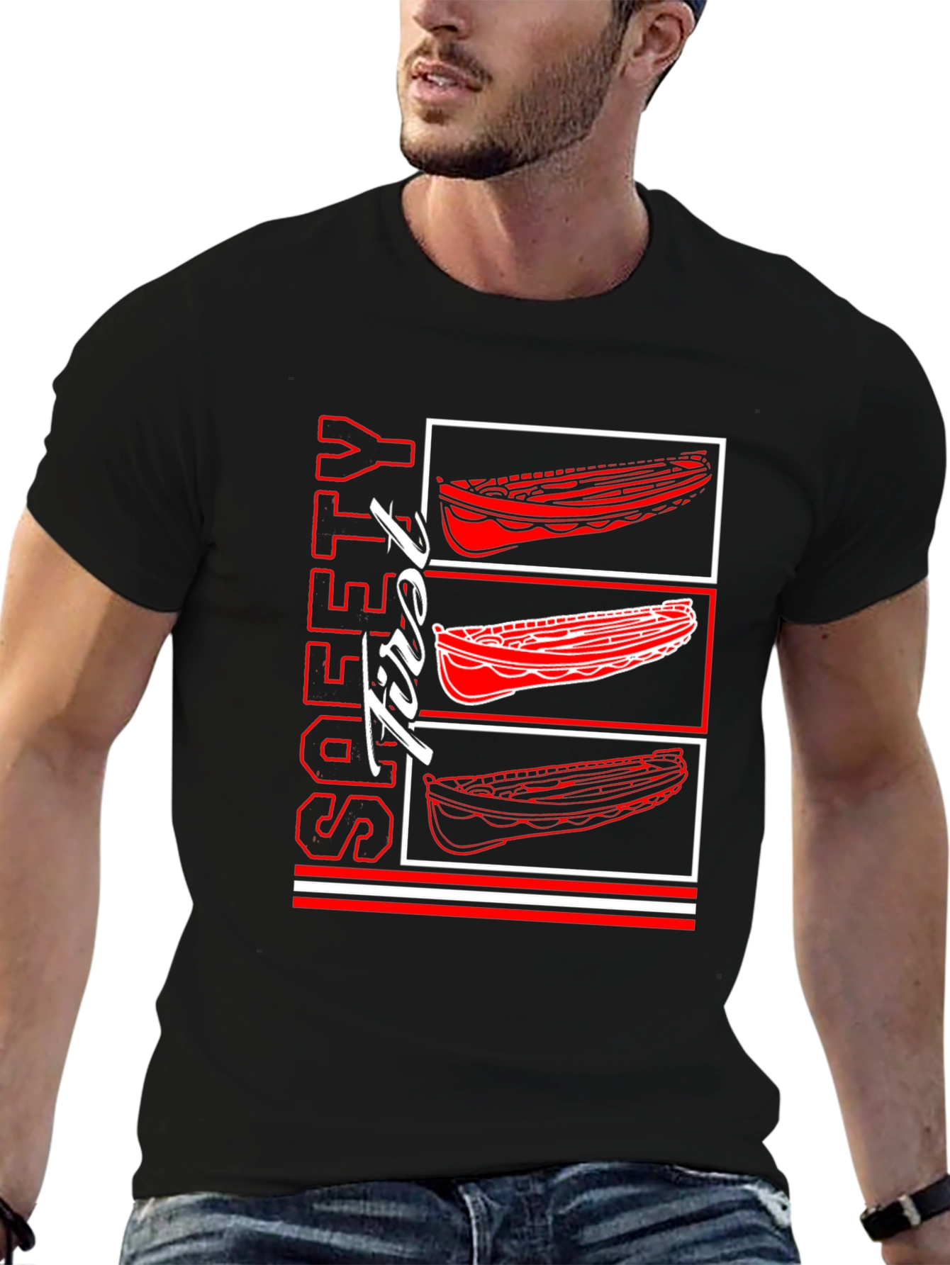 Safety First Rowing Boat T-Shirt