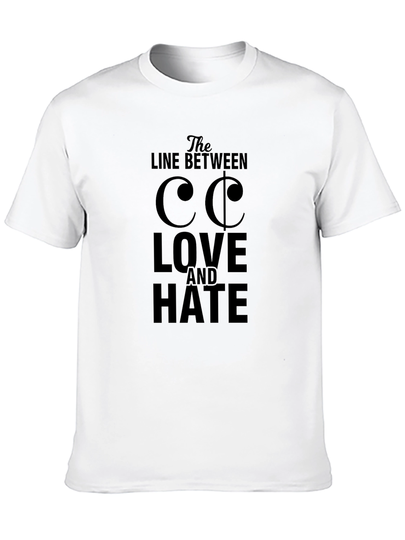 Line Between Love and Hate Graphic T-Shirt