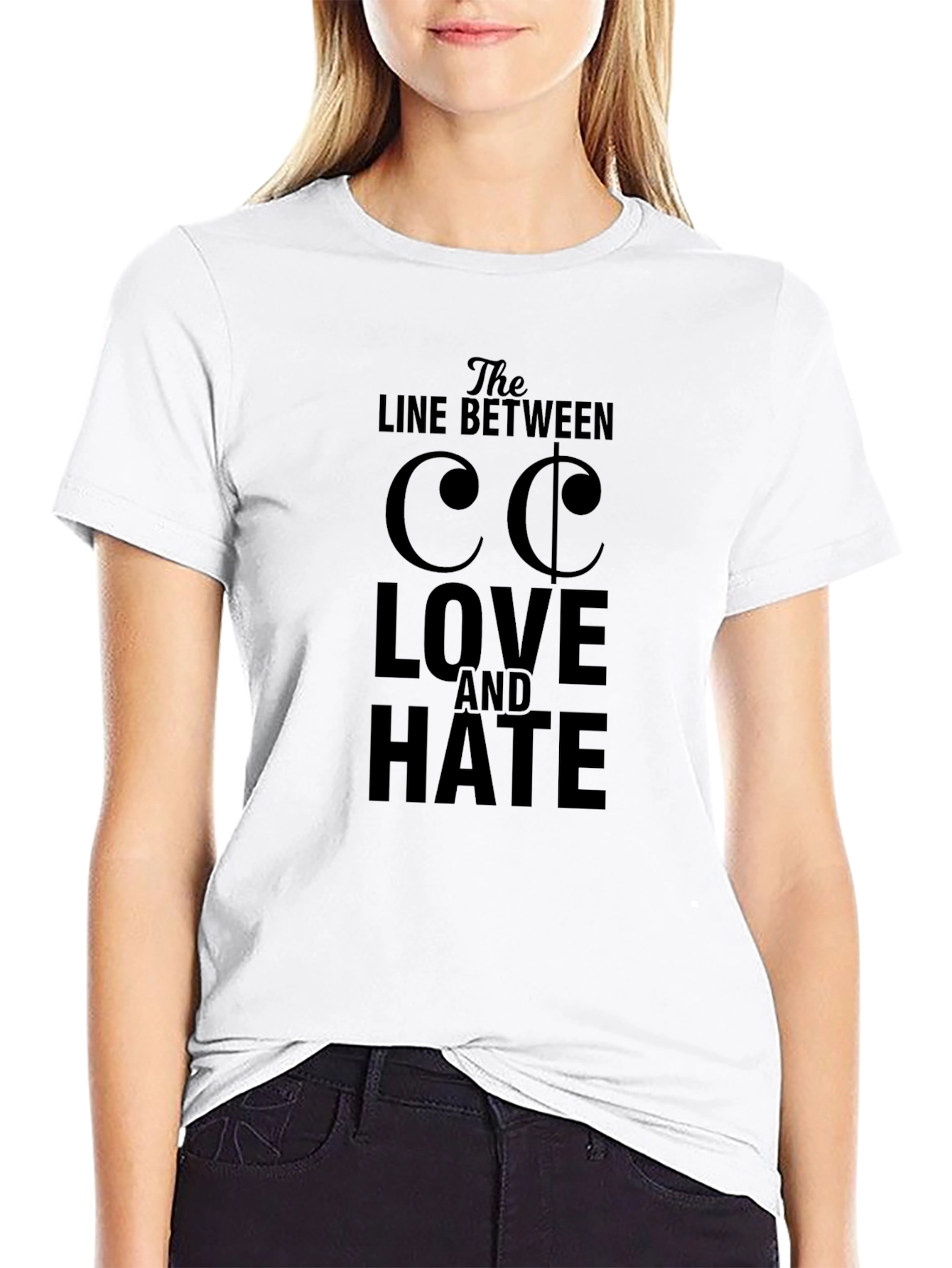 Line Between Love and Hate Graphic T-Shirt