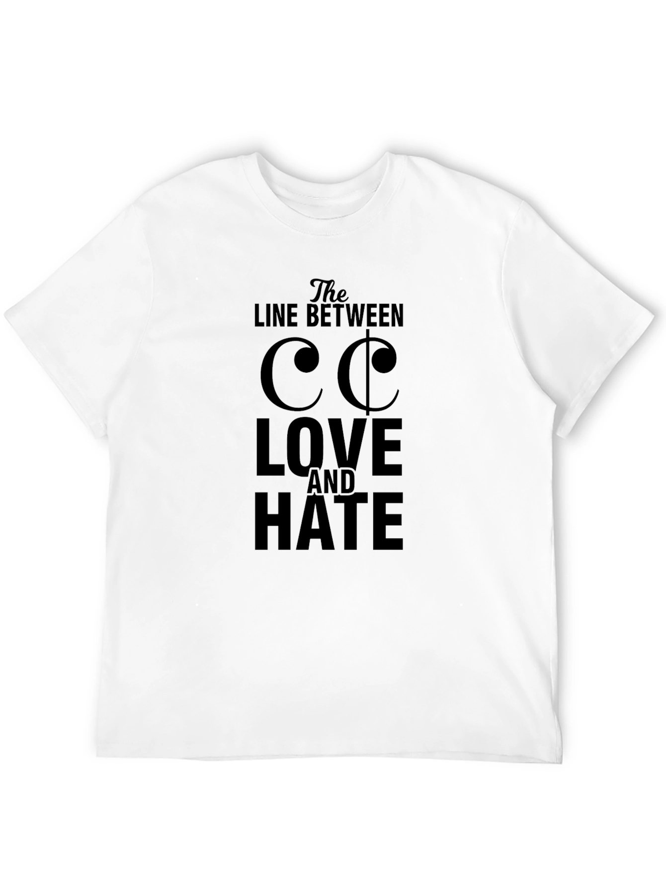 Line Between Love and Hate Graphic T-Shirt