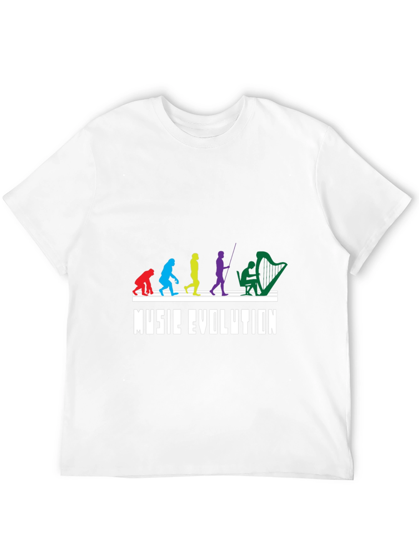 Music Evolution Graphic T-Shirt - Black